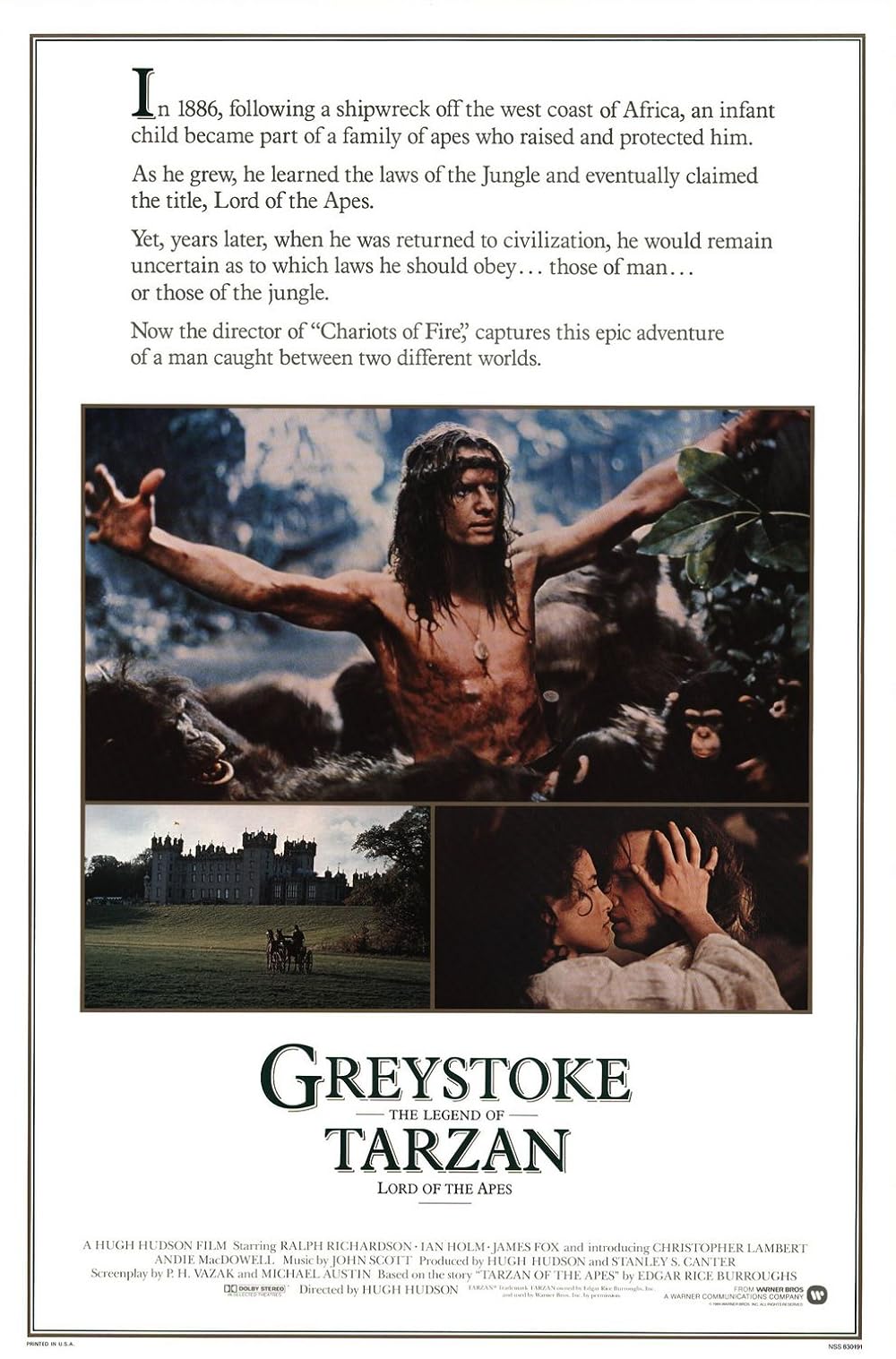 Greystroke - The Legend of Tarzan Lord Of The Apes (1984) Christopher Lambert