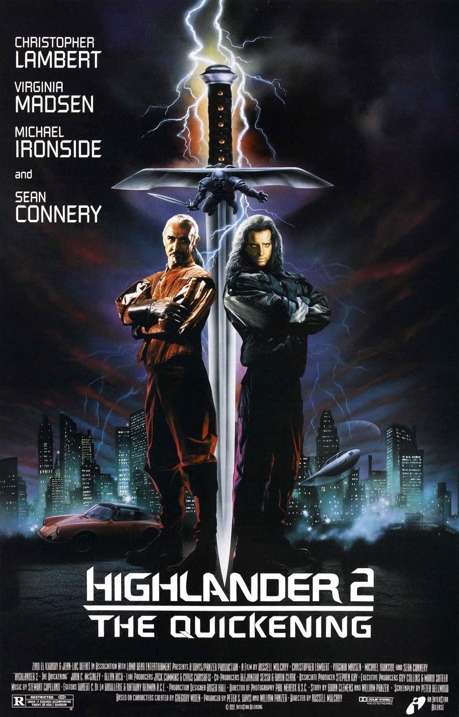 Highlander 2 II - The Quickening (1991) Christopher Lambert Sean Connery