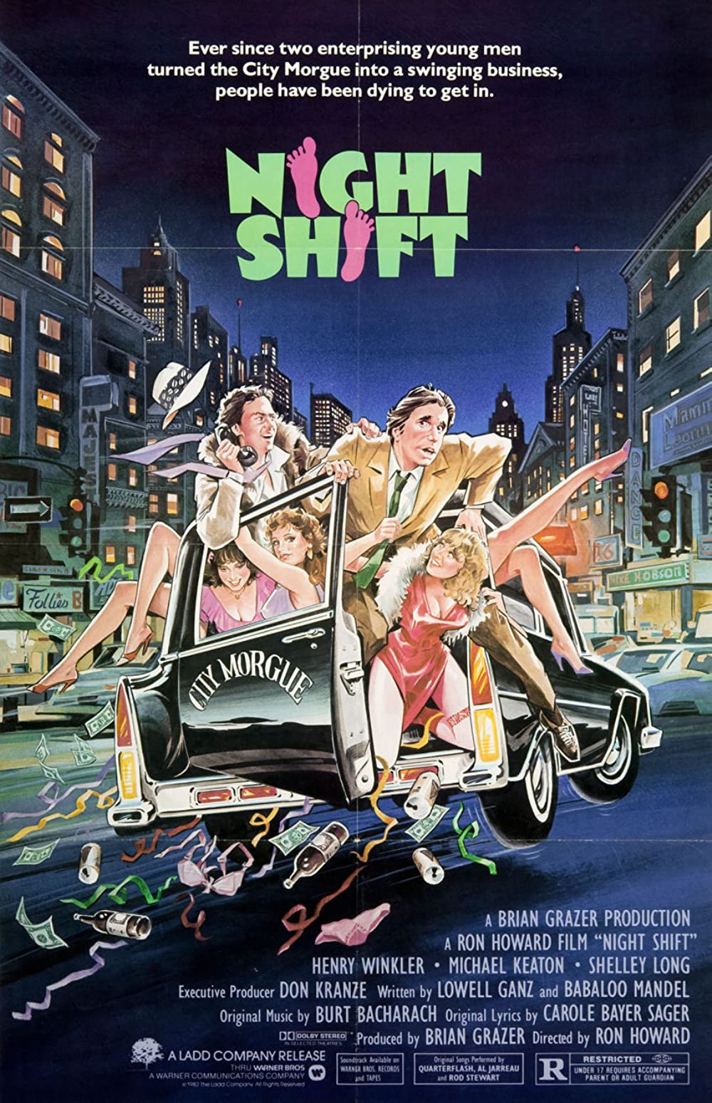 Night Shift (1982) Michael Keaton Ron Howard Henry Winkler Shelley Long