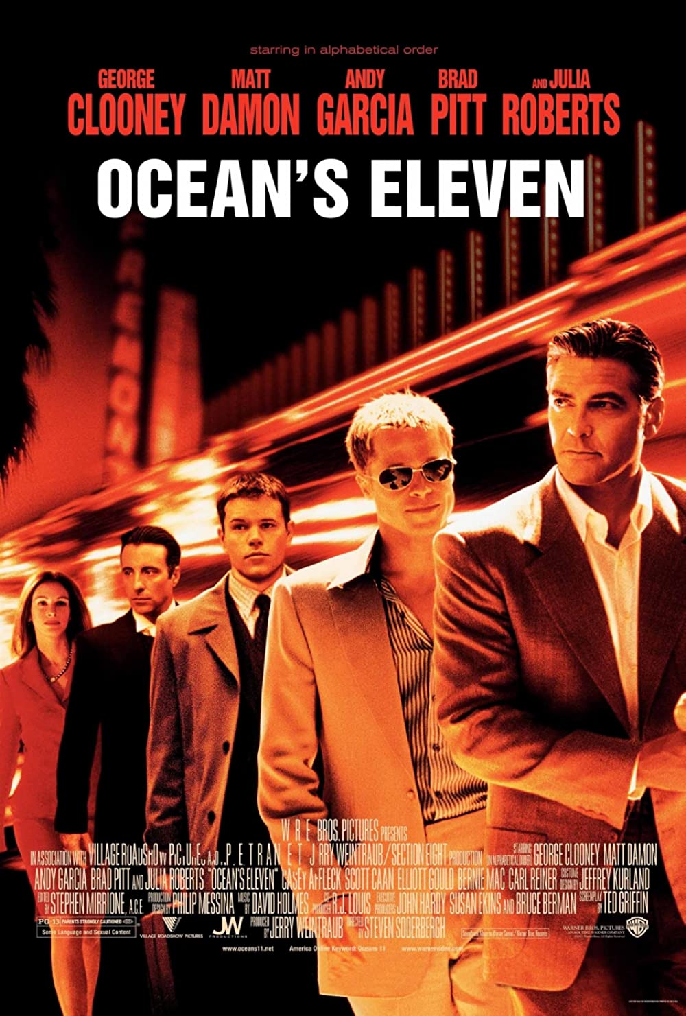 Ocean's Eleven (2001) Matt Damon Brad Pitt