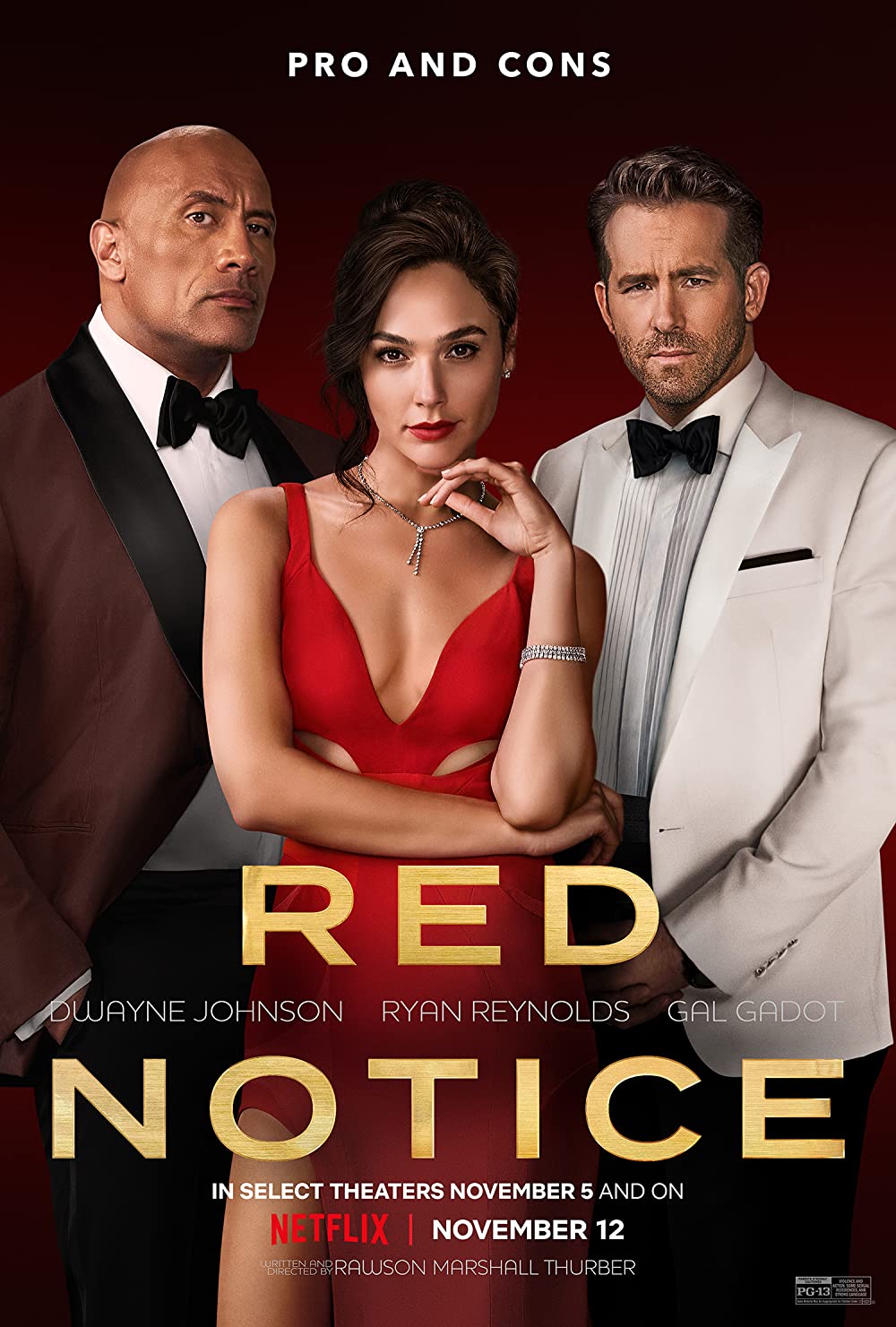 Red Notice (2021) Dwayne Rock Johnson Ryan Reynolds Gal Gadot