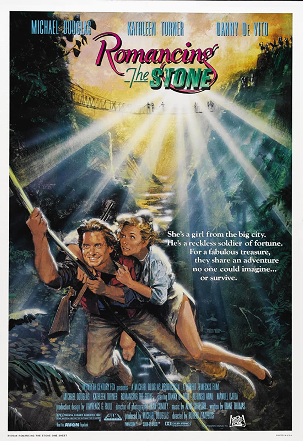 Romancing The Stone (1984) Michael Douglas Kathleen Turner Danny DeVito