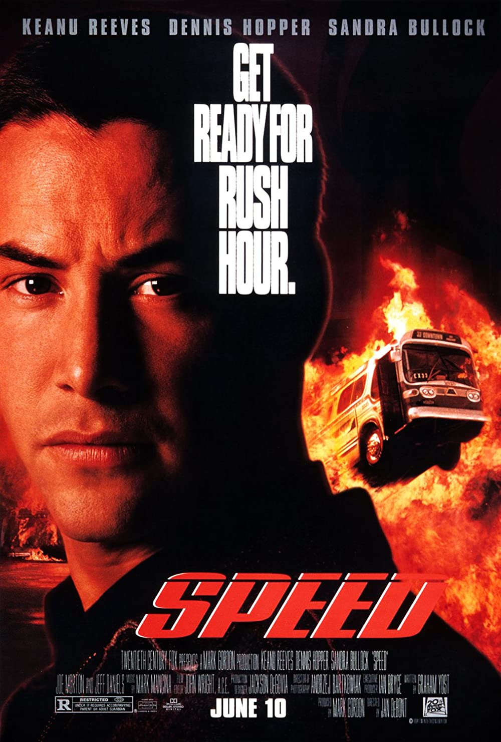 Speed (1994) Keanu Reeves Dennis Hopper Sandra Bullock