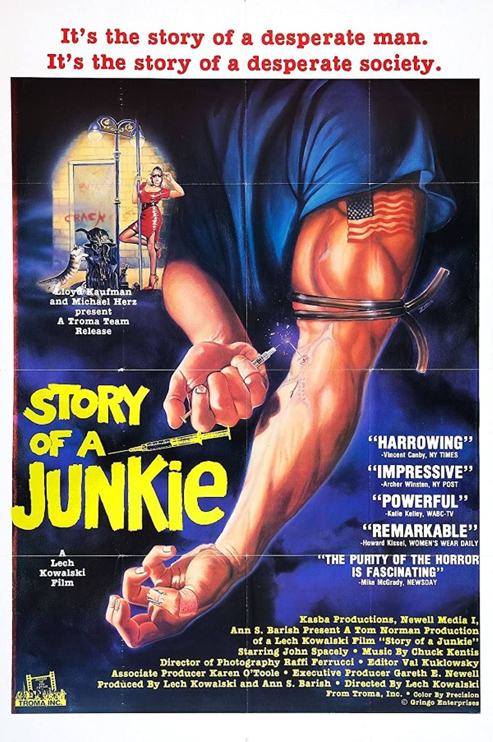 Story of a Junkie (1985) Troma Lloyd Kaufman John Spacely