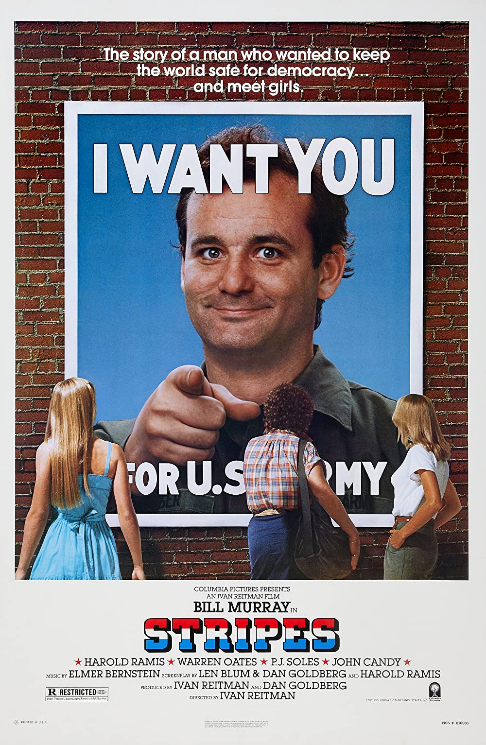 Stripes (1981) Bill Murray John Candy PJ Soles Harold Ramis