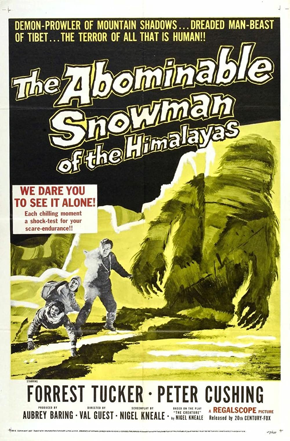 The Abominable Snowman Of The Himalayas (1957) Forrest Tucker Peter Cushing