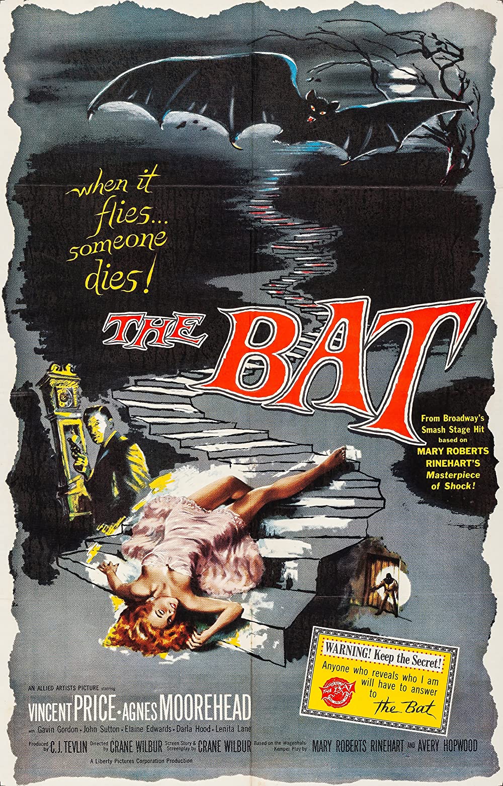 The Bat (1959) Colorized Vincent Price Agnes Moorehead