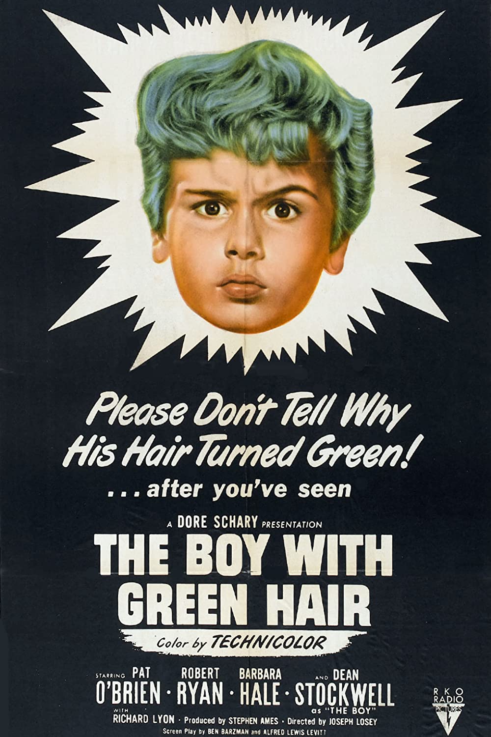 The Boy With Green Hair (1948) Pat O'Brien Robert Ryan Dean Stockwell