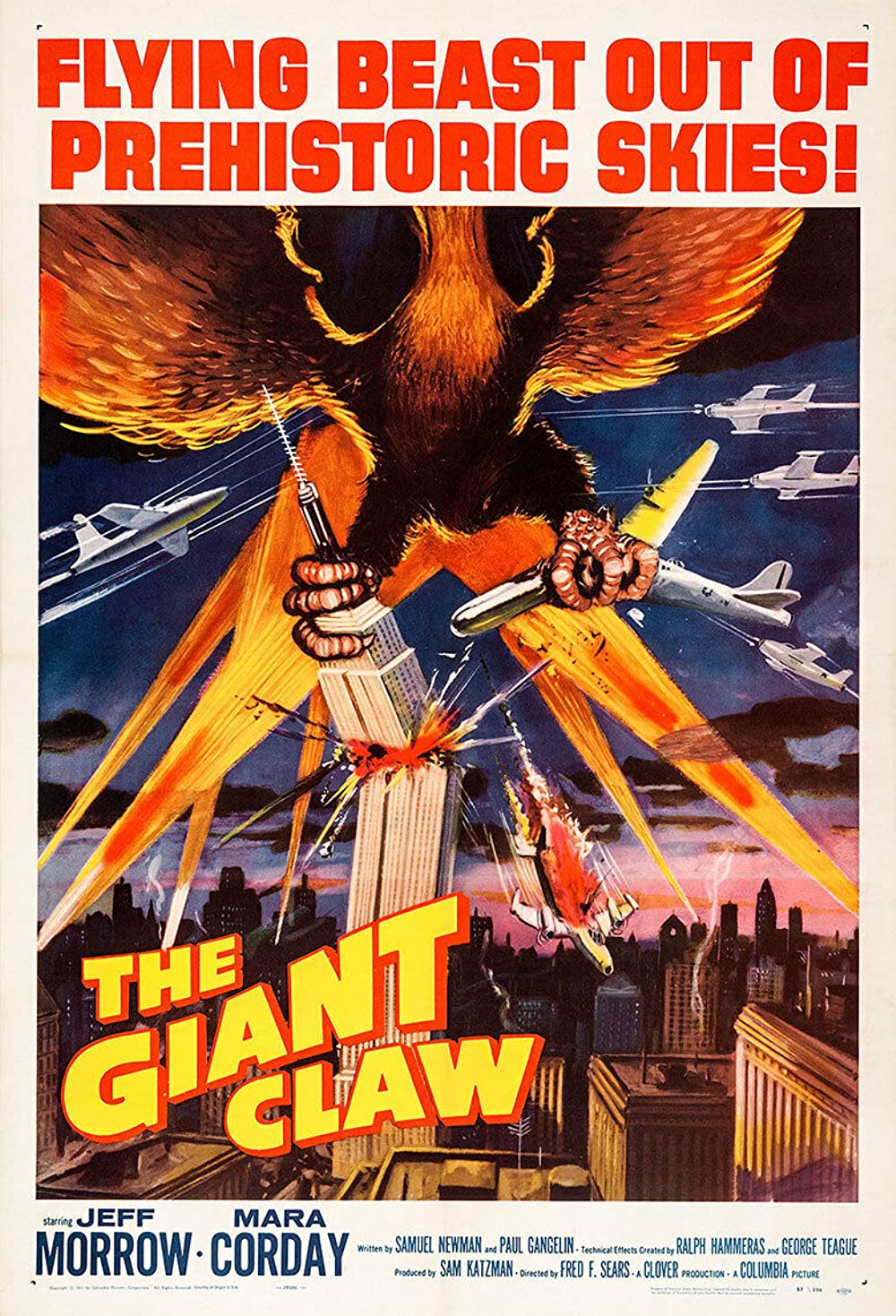The Giant Claw (1957) Colorized Jeff Morrow Mara Corday