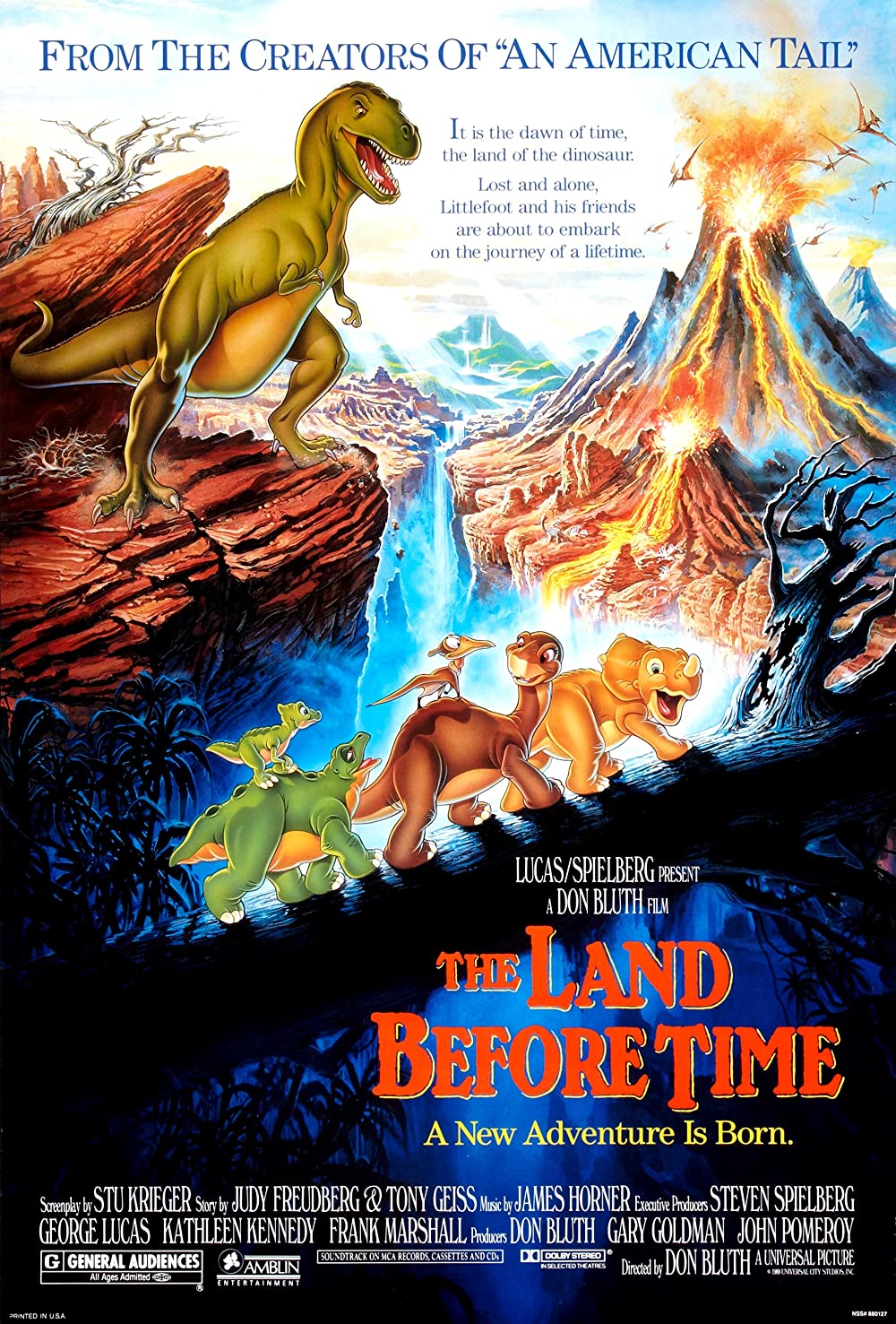 The Land Before Time (1988) Steven Spielberg George Lucus Kathleen Kennedy