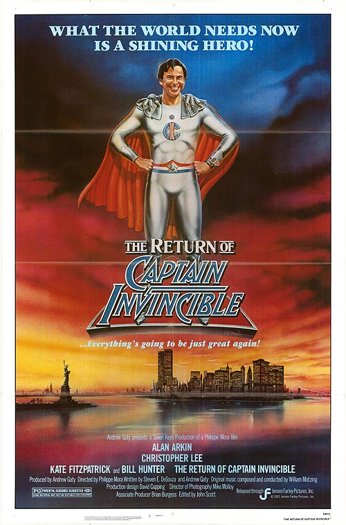 The Return of Captain Invincible (1983) Christopher Lee Kate Fitzpatrick