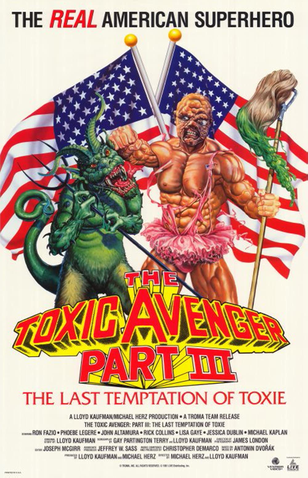 The Toxic Avenger 3 III - Last Temptation of Toxie (1989) Troma Lloyd Kaufman