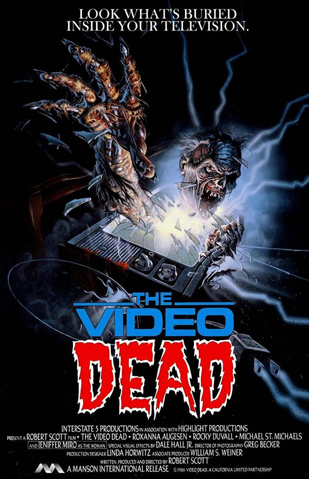 The Video Dead (1987) Roxanna Augesen Rocky Duvall