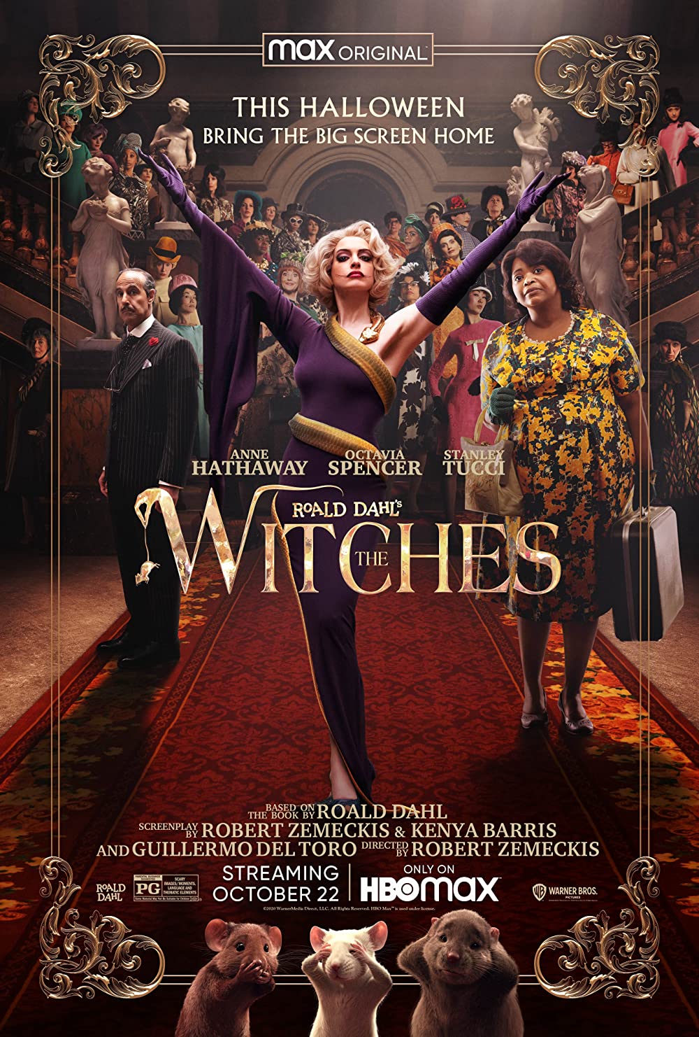 The Witches (2020) Anne Hathaway Stanley Tucci Roald Dahl