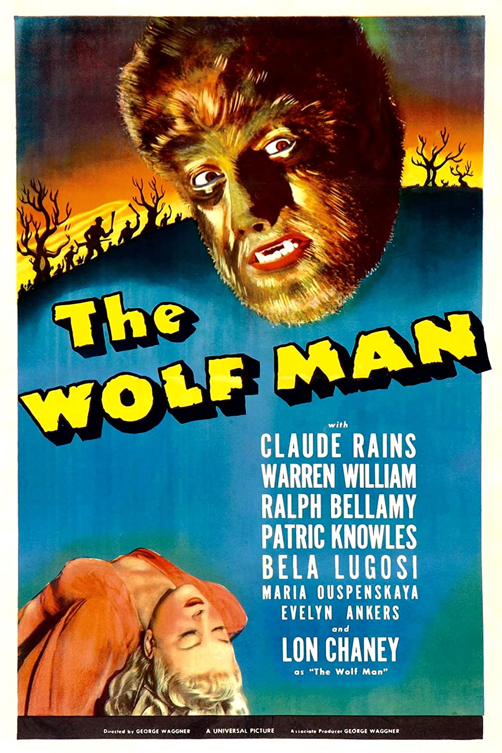 The Wolf Man (1941) Claude Rains Lon Chaney Bela Lugosi