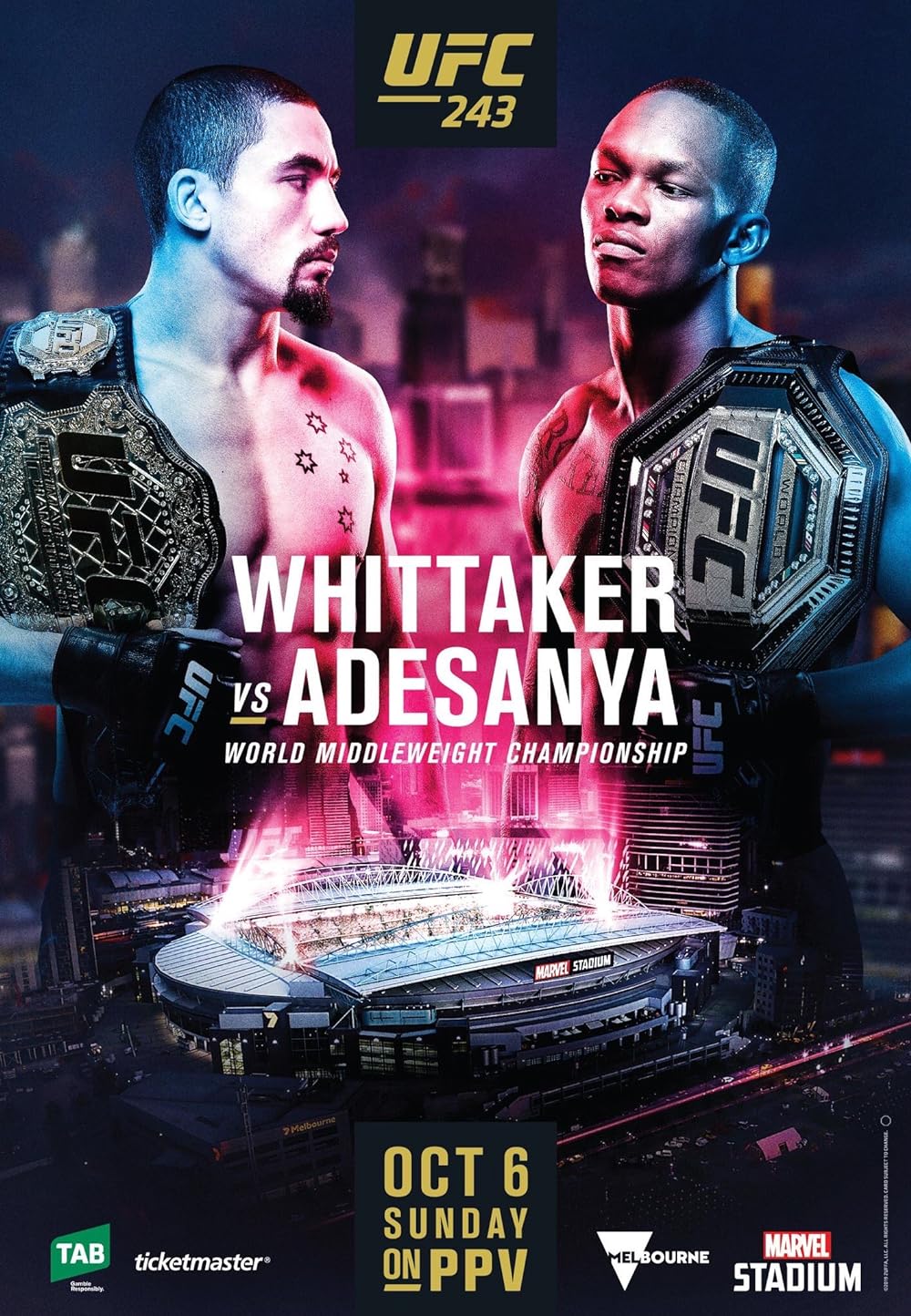 UFC 243 - Whittaker vs. Adesanya (2019)