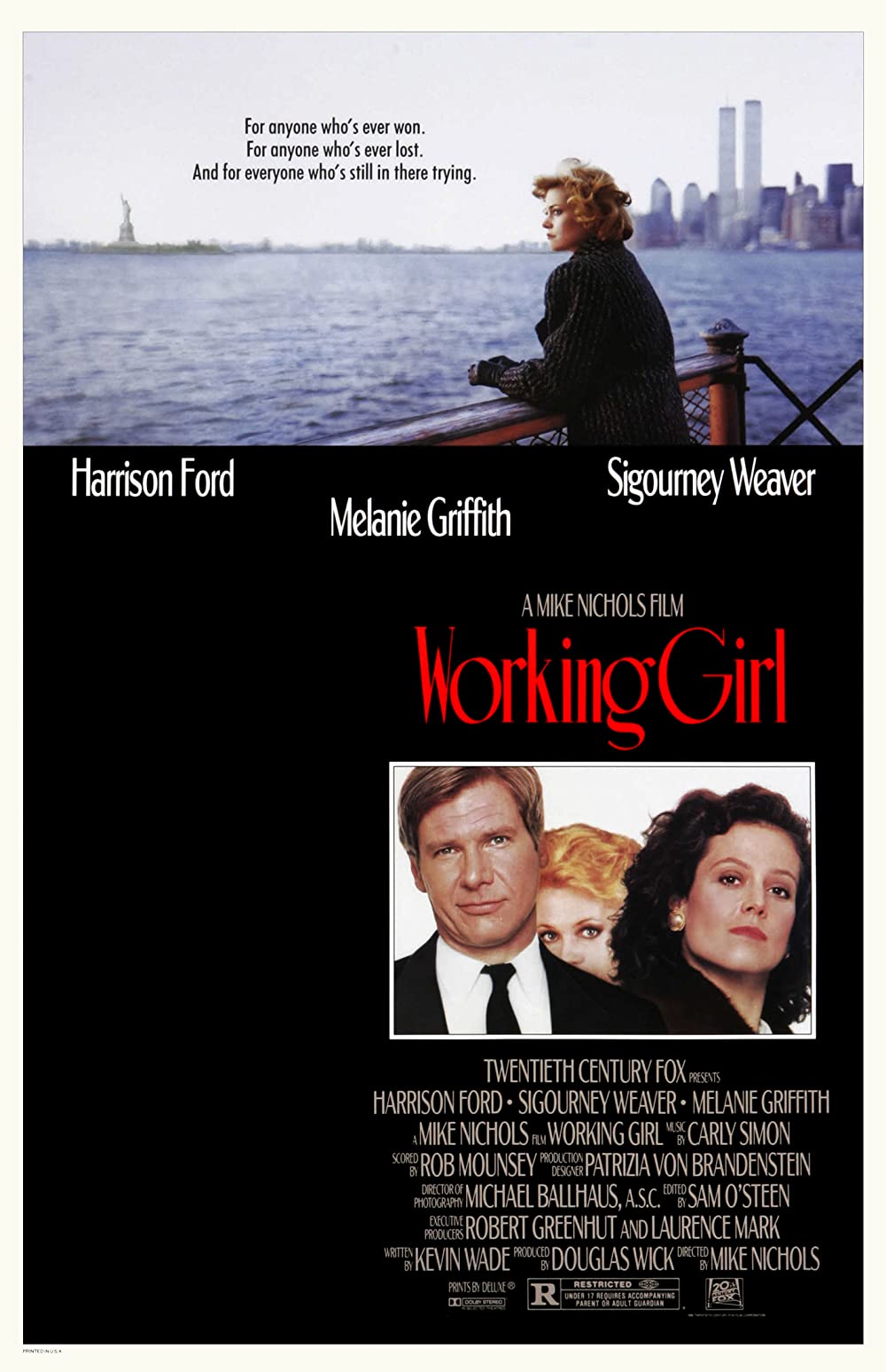 Working Girl (1988) Harrison Ford Sigourney Weaver Melanie Griffith