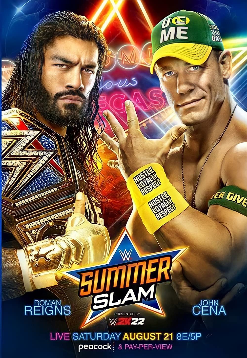 WWE Summer Slam (2021) Wrestling Roman Reigns John Cena