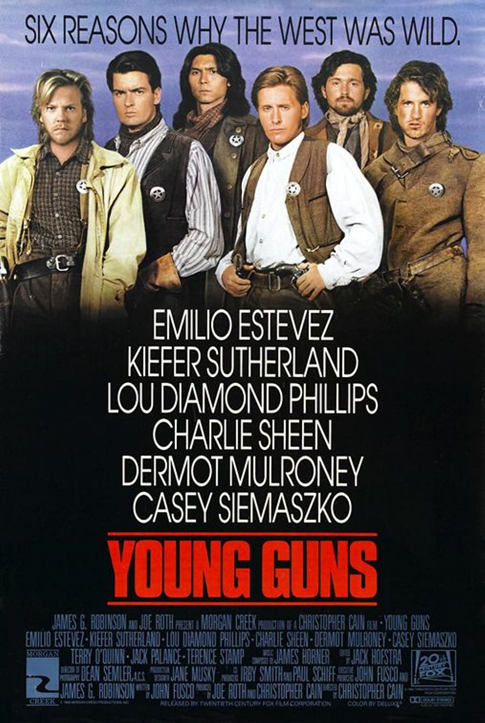 Young Guns (1988) Emilio Estevez Lou Diamond Phillips