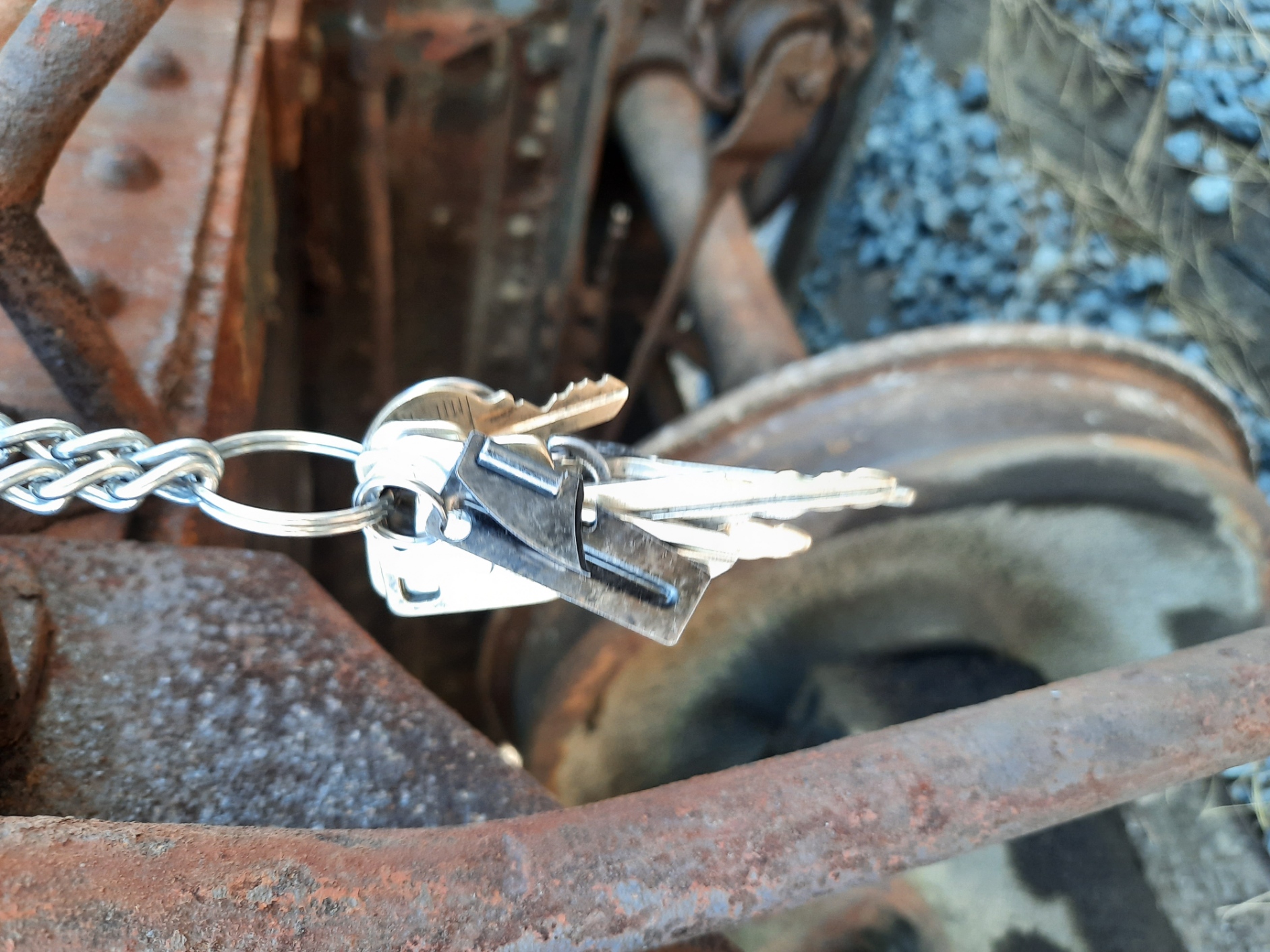 Black P-38 Can Opener and Keychain