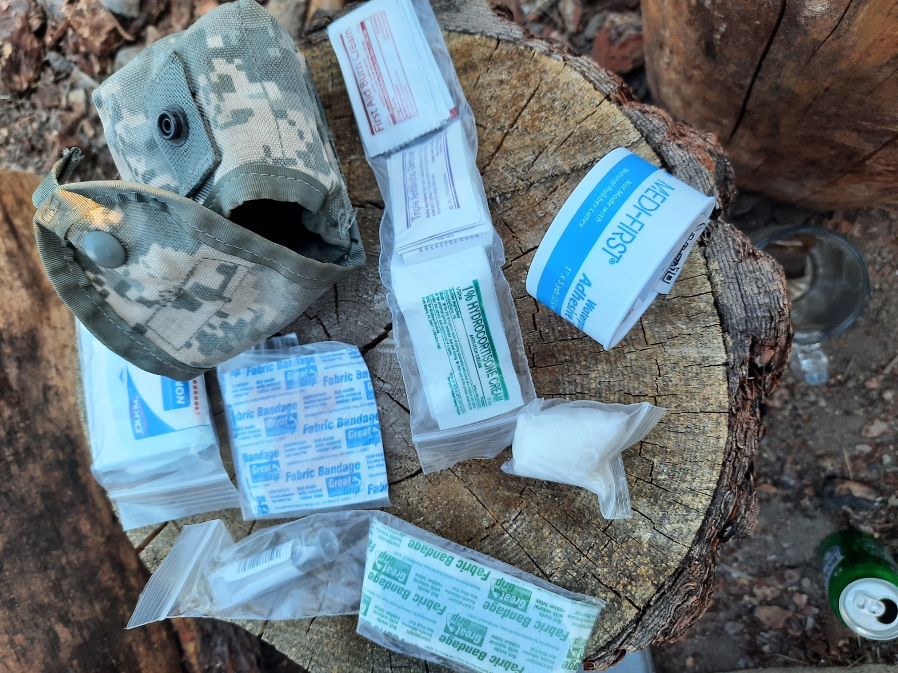 Surplus Camo Belt Pouch/First Aid Kit