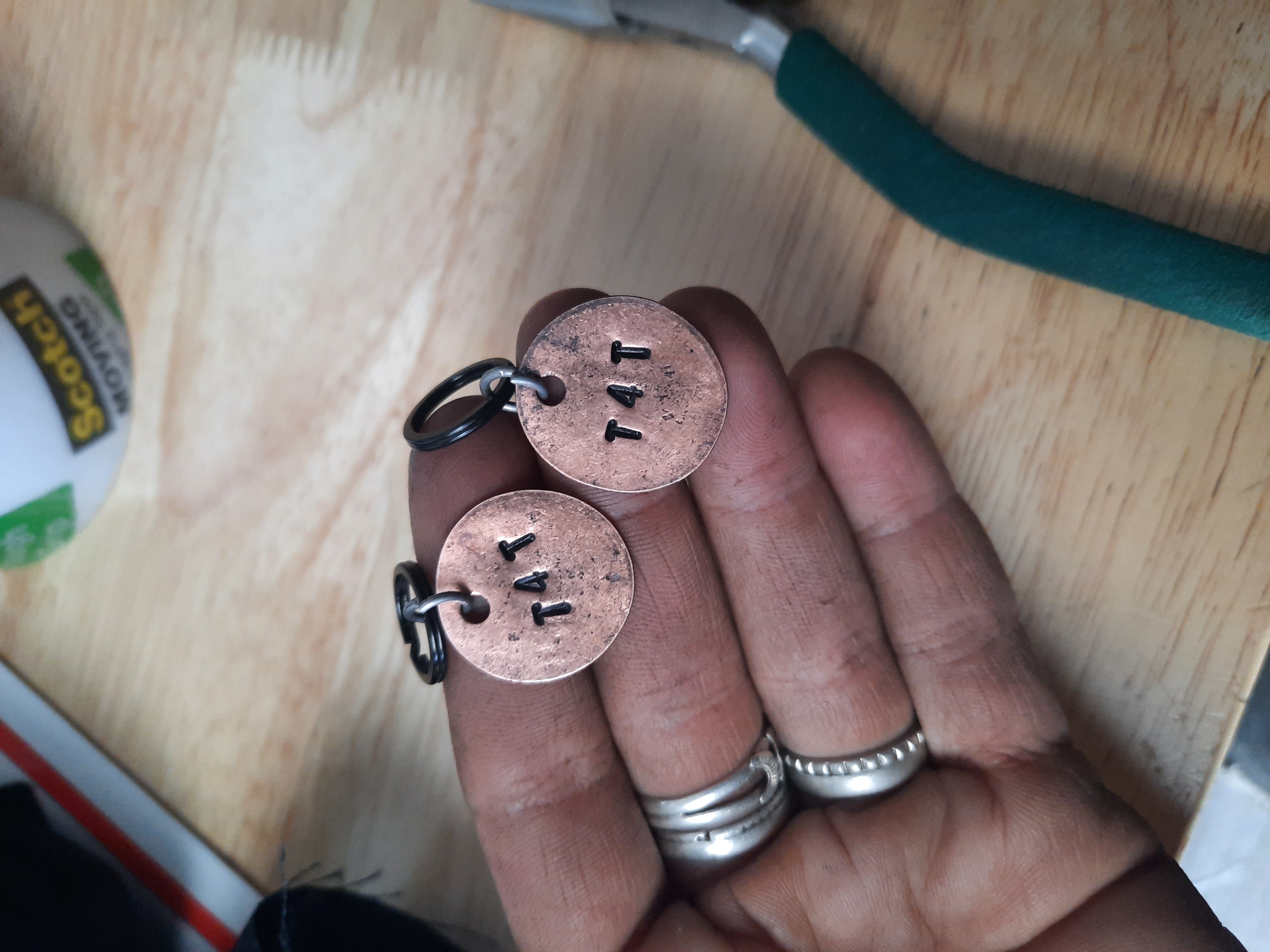 Custom Penny Dog tag/ Key Chain