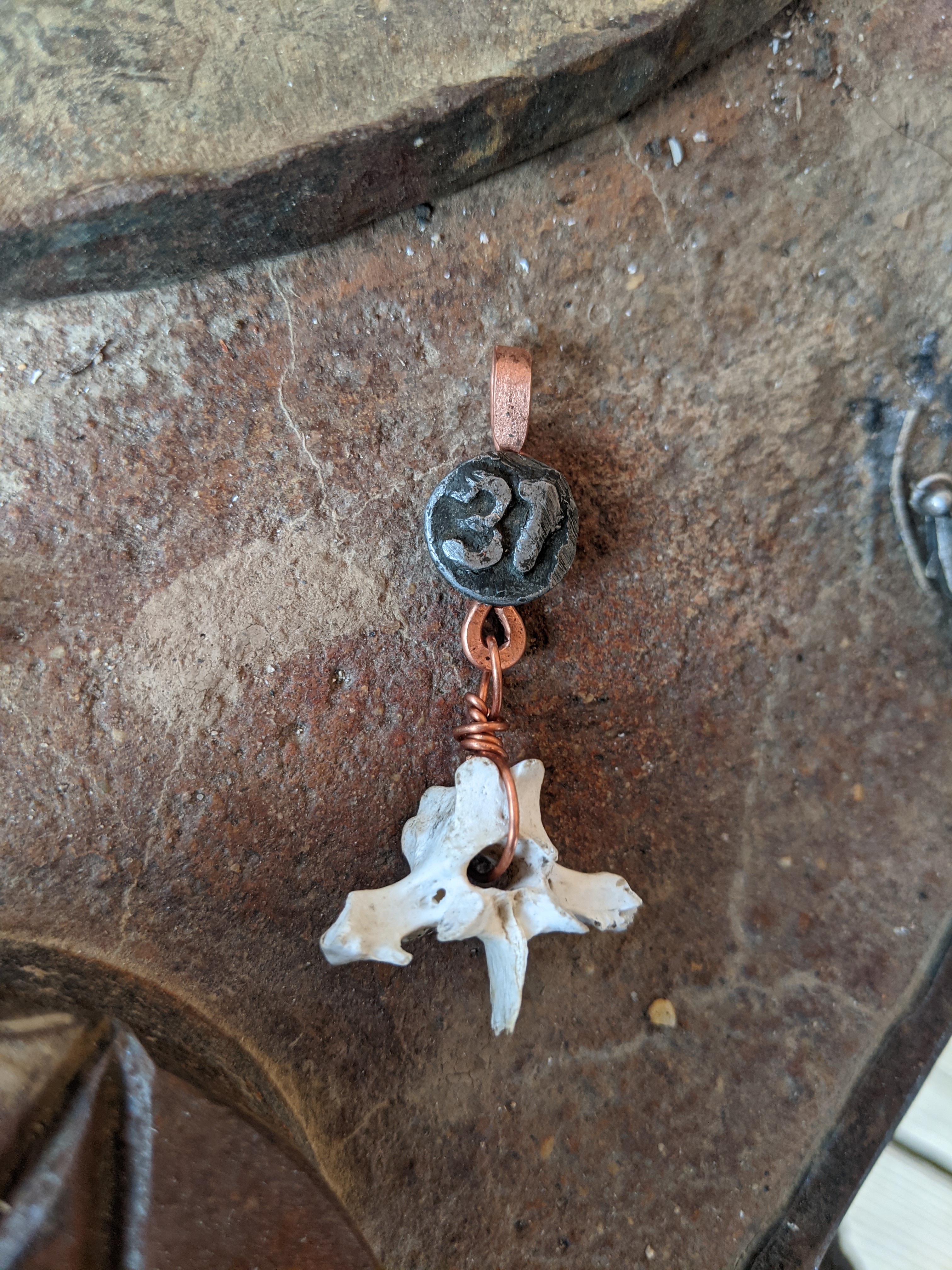 Date Nail bone pendant #37