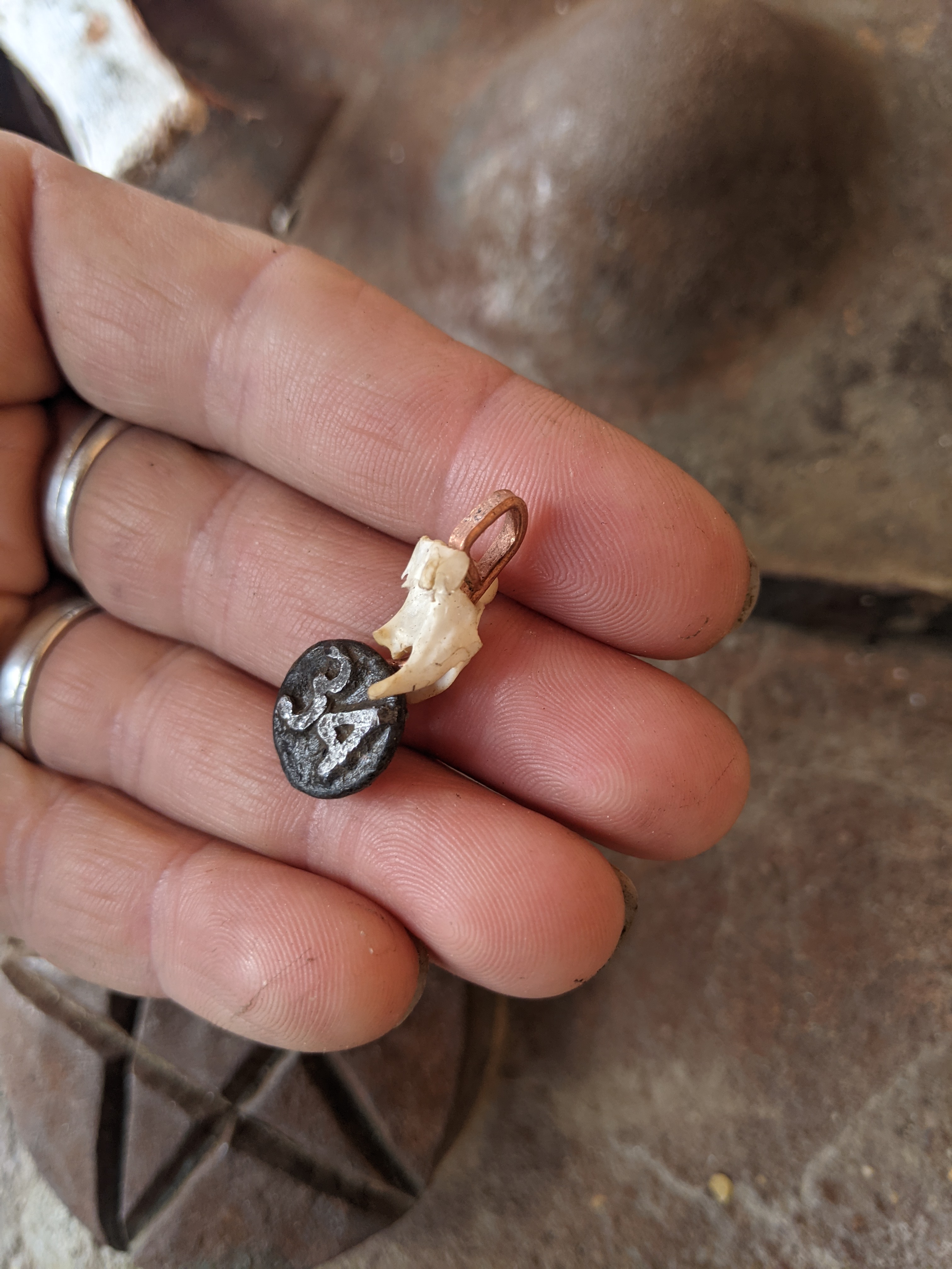 Date Nail Bone pendant #34
