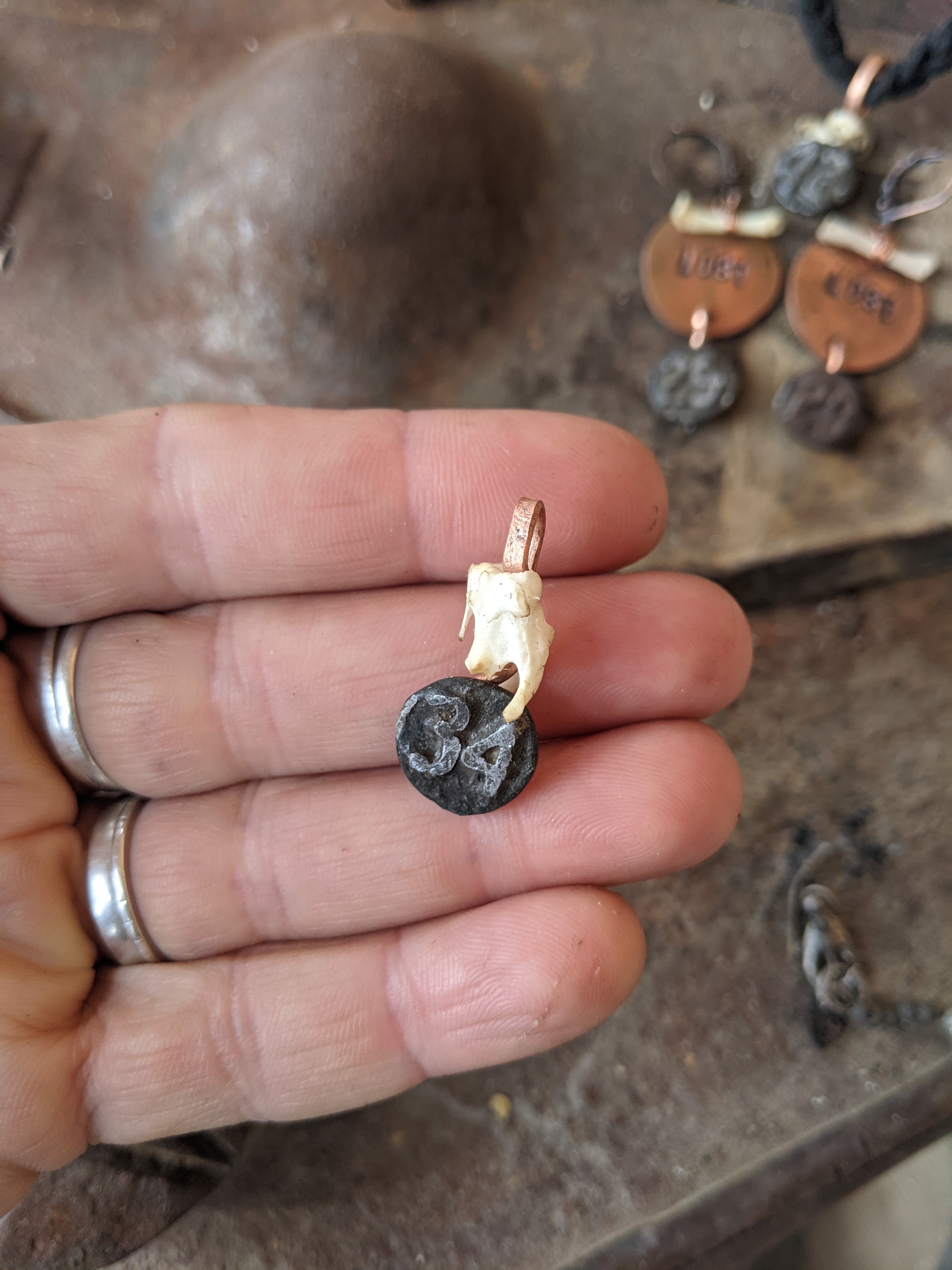 Date Nail Bone pendant #34