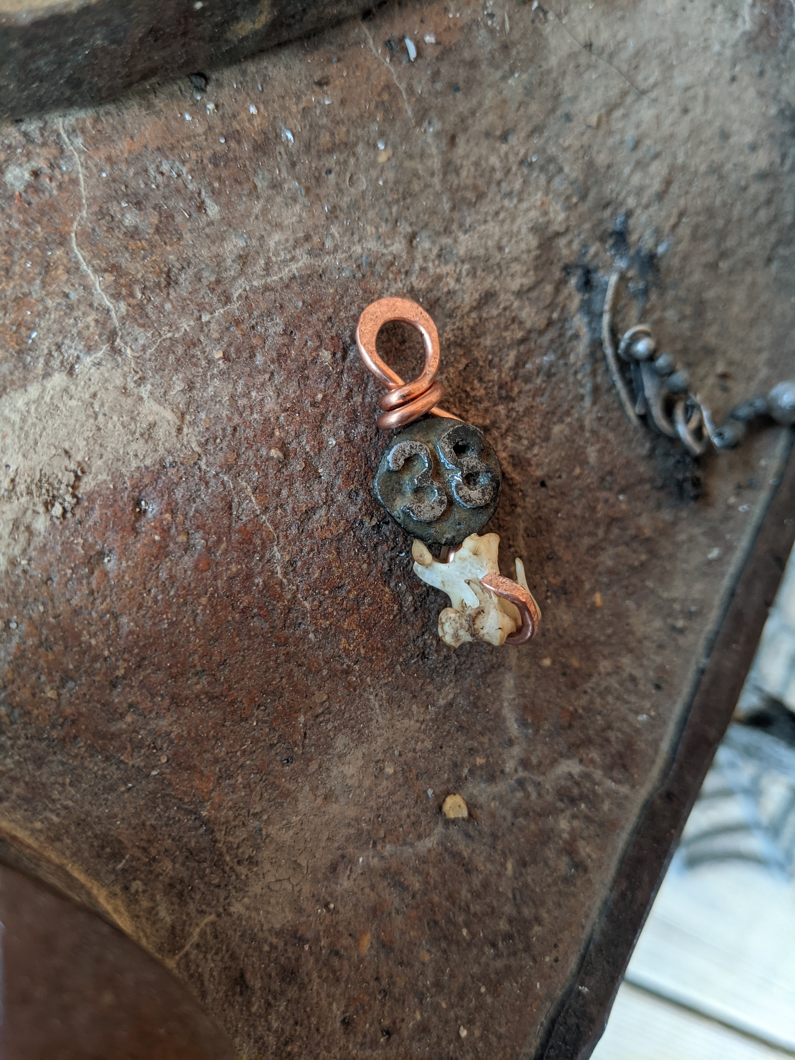 Bone Date Nail #38 Necklace