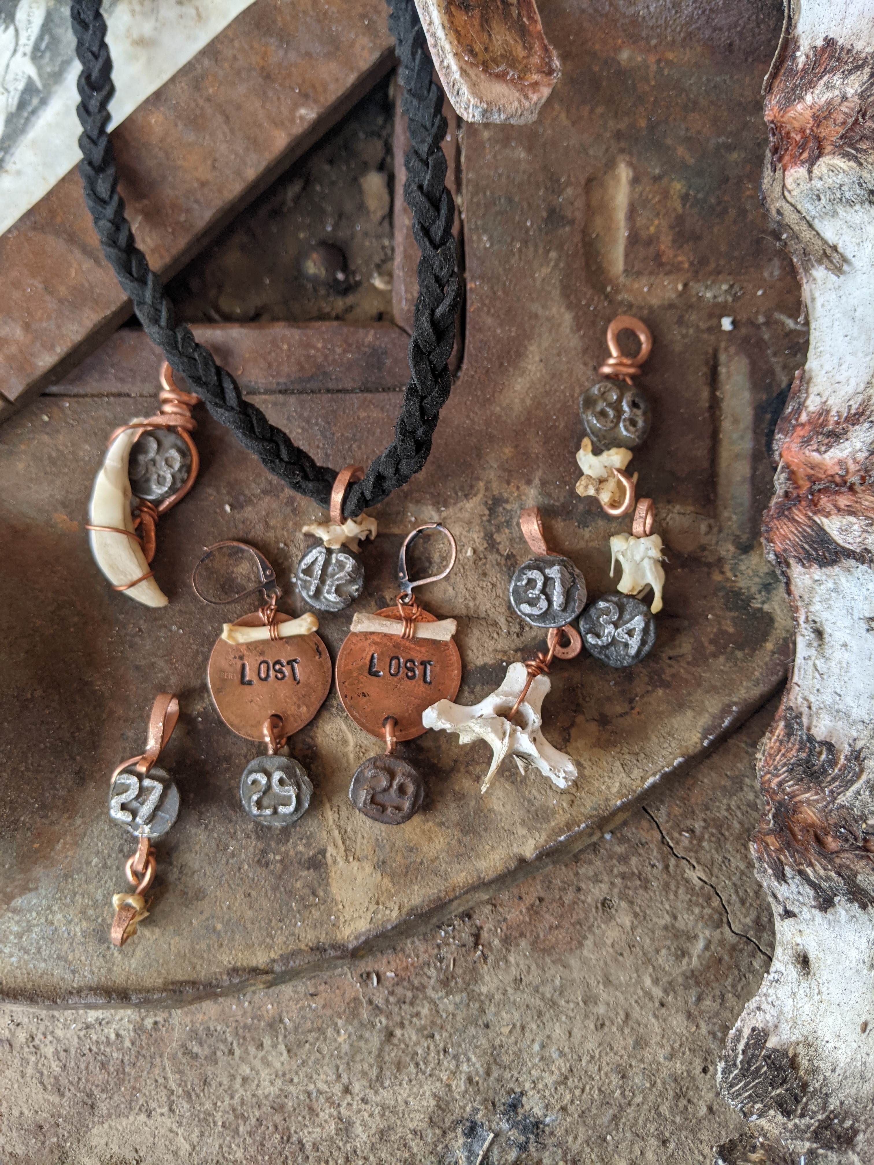 Bone Date Nail #38 Necklace
