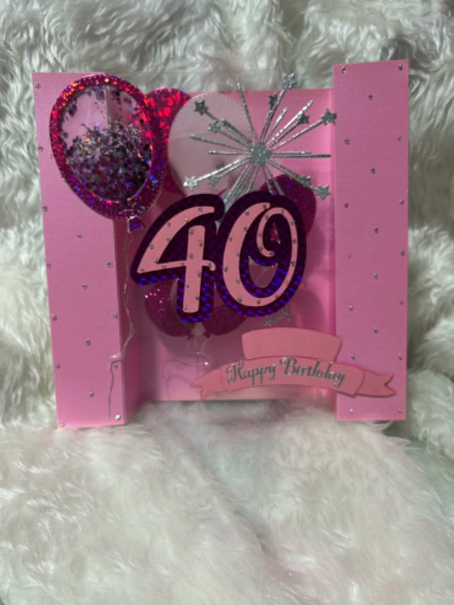 Handmade Personalised Boxed 40th Birthday Card
