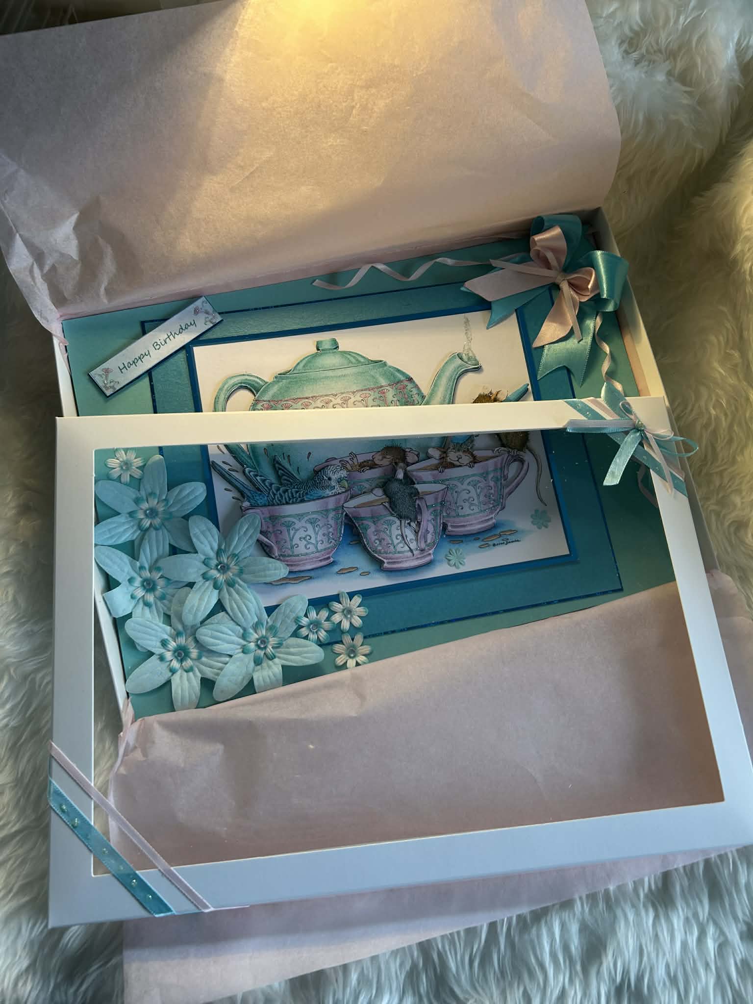 Handmade Personalised Large Birthday Card Boxed