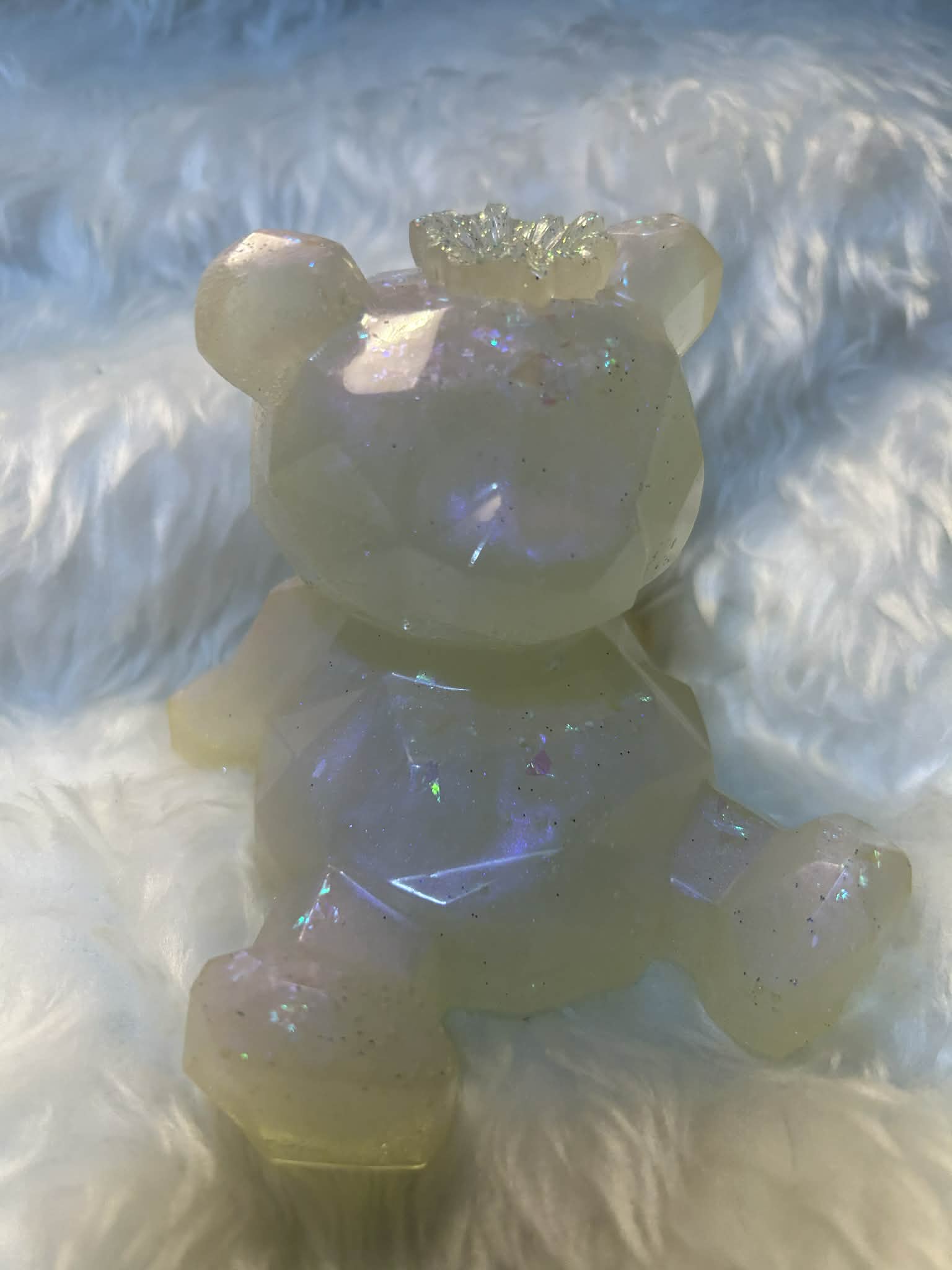 Handmade Resin Iridescent Bear