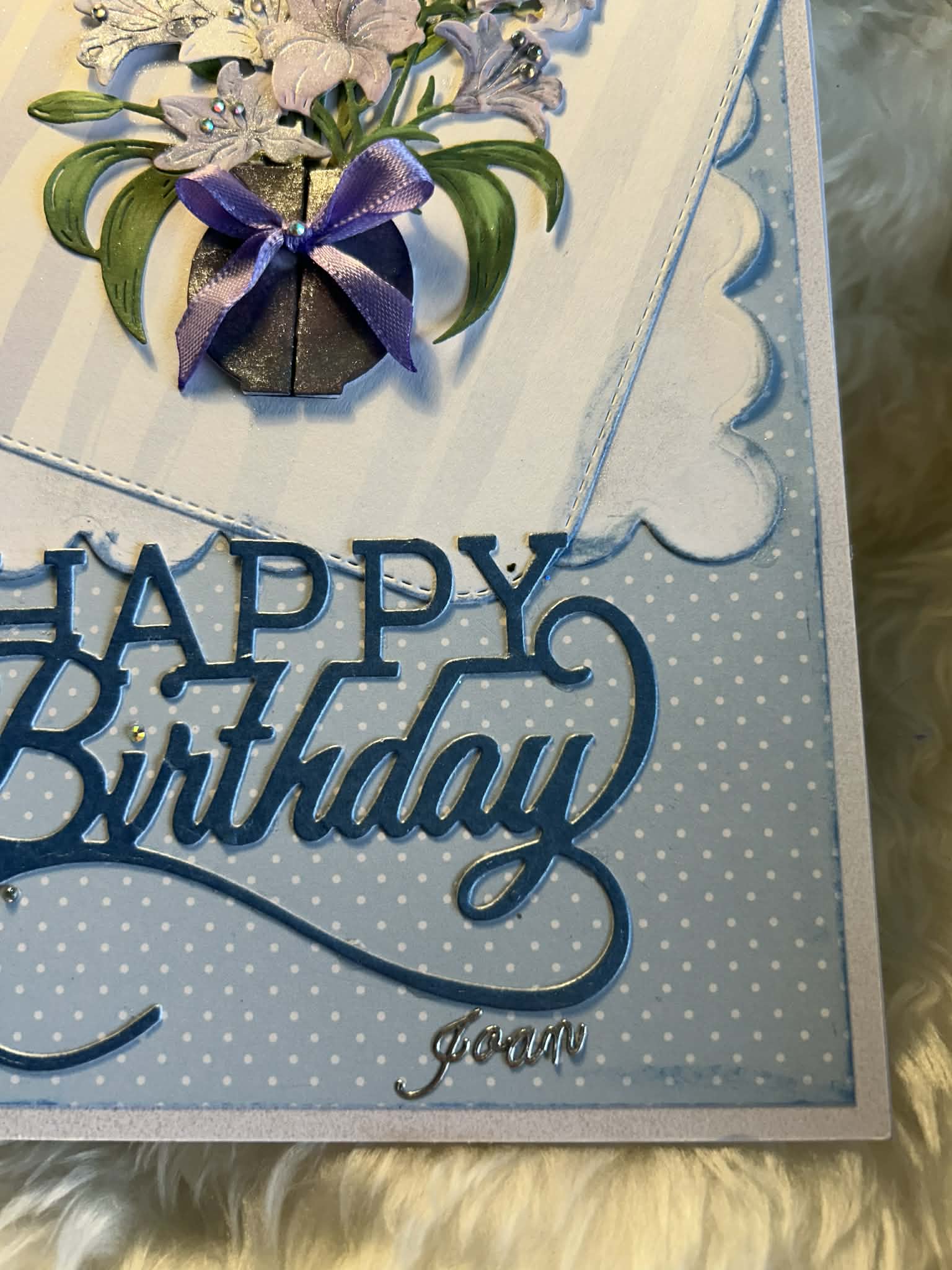 Handmade Personalised Floral Birthday Card