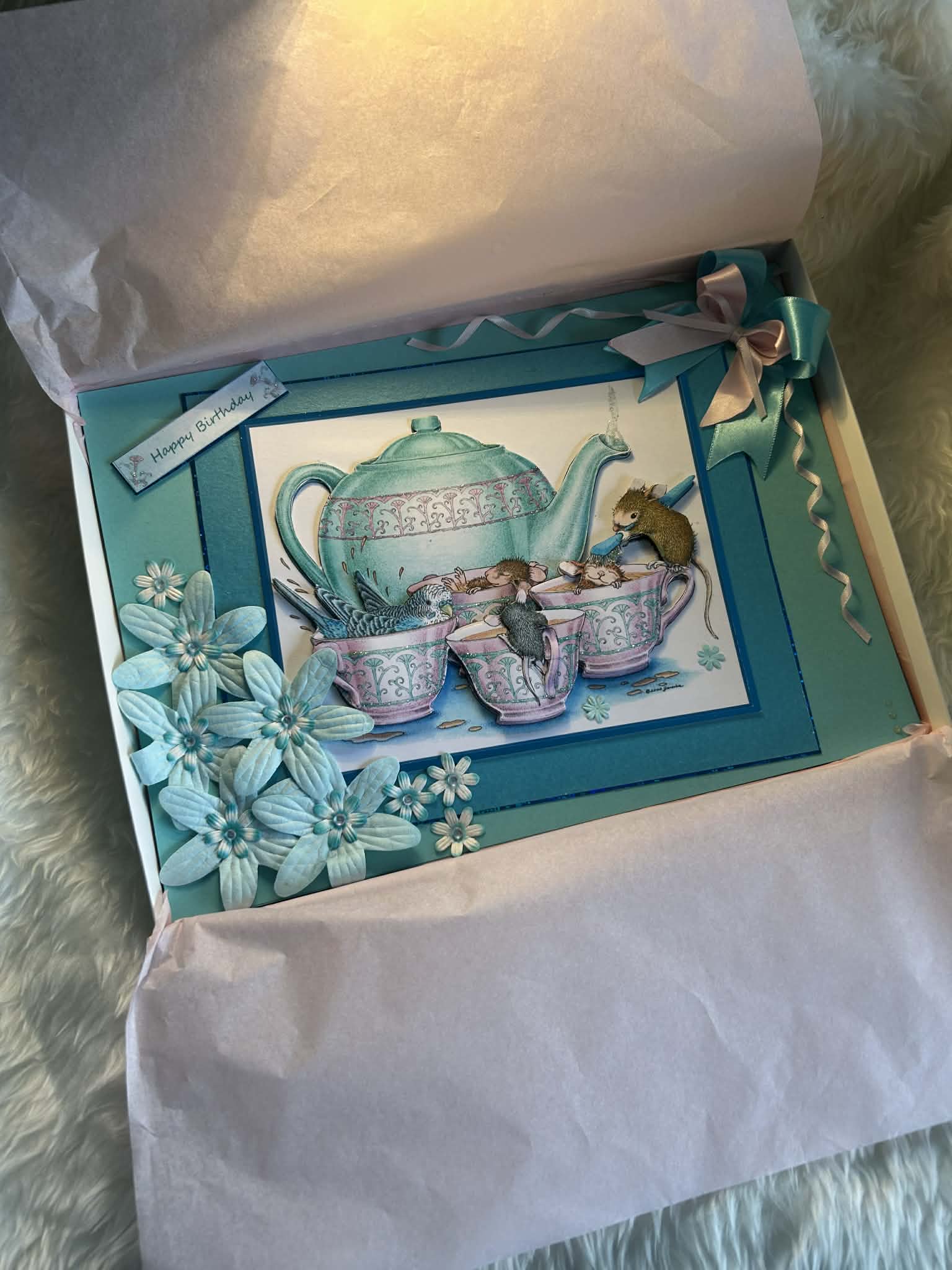 Handmade Personalised Large Birthday Card Boxed