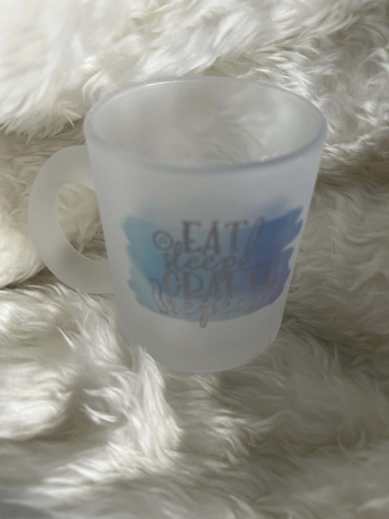 Frosted Mug 'Eat, Sleep, Craft, Repeat