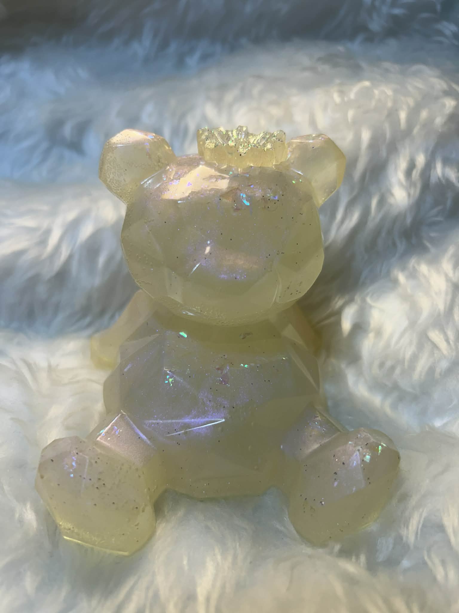 Handmade Resin Iridescent Bear