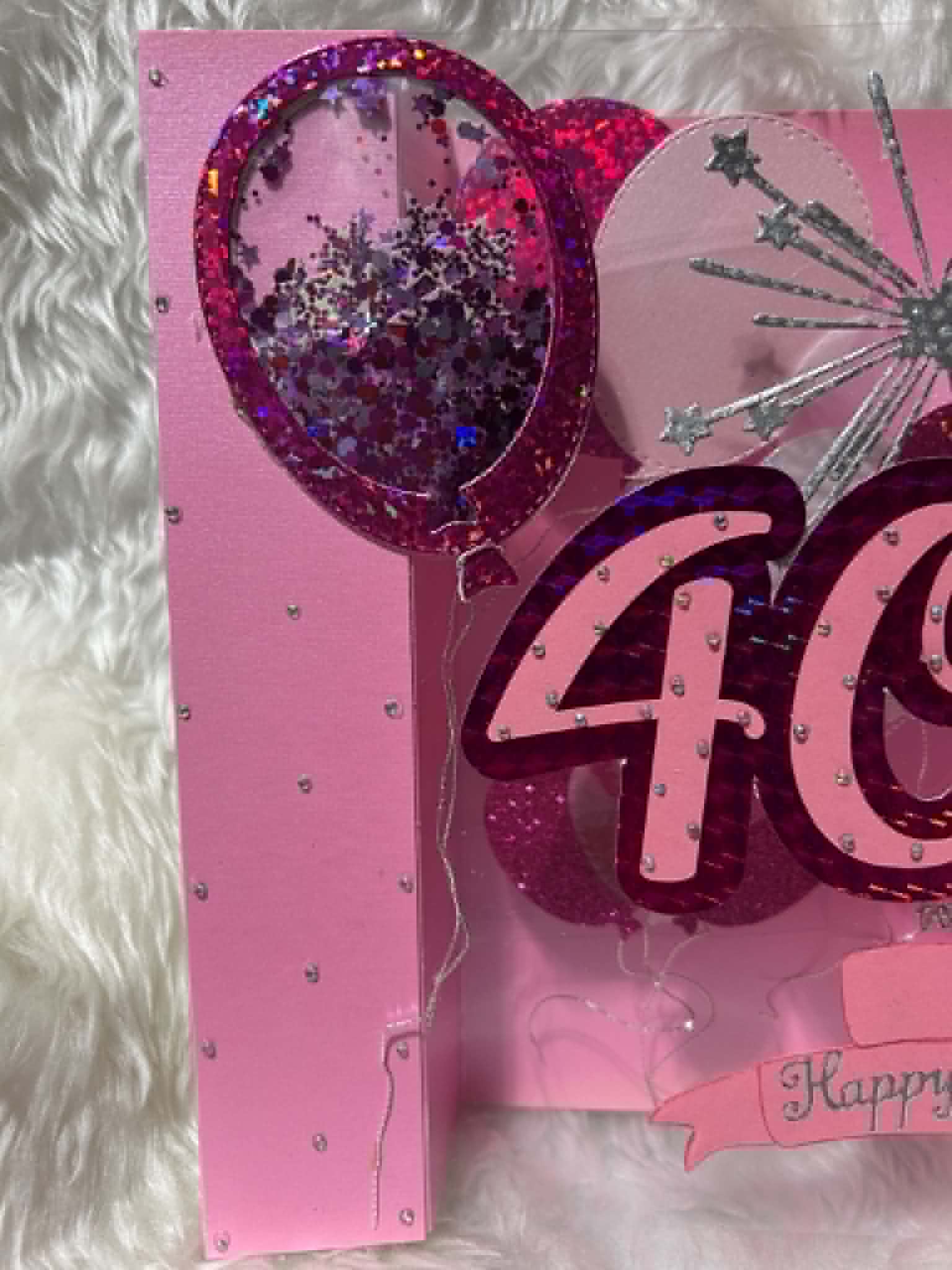 Handmade Personalised Boxed 40th Birthday Card