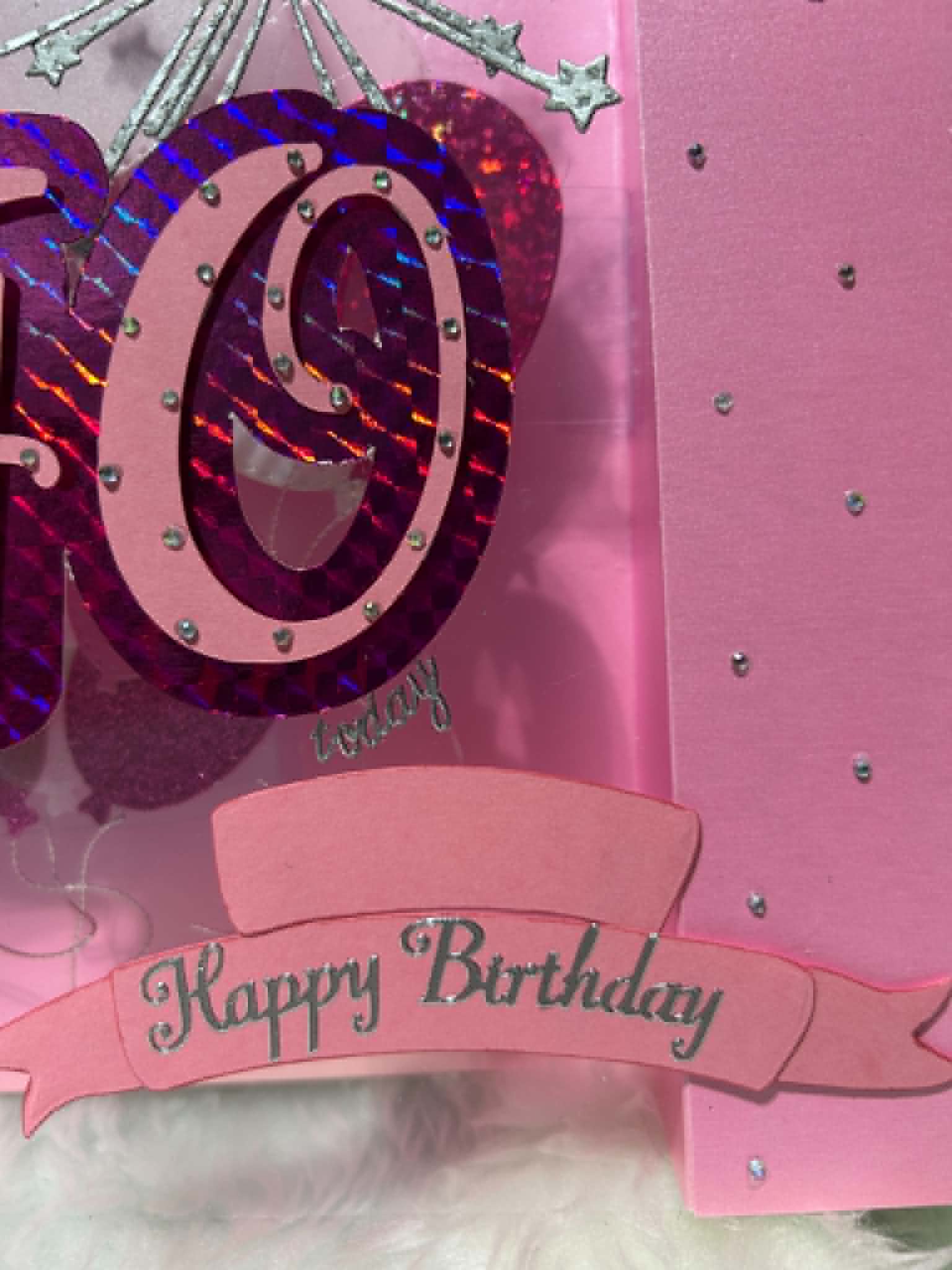 Handmade Personalised Boxed 40th Birthday Card