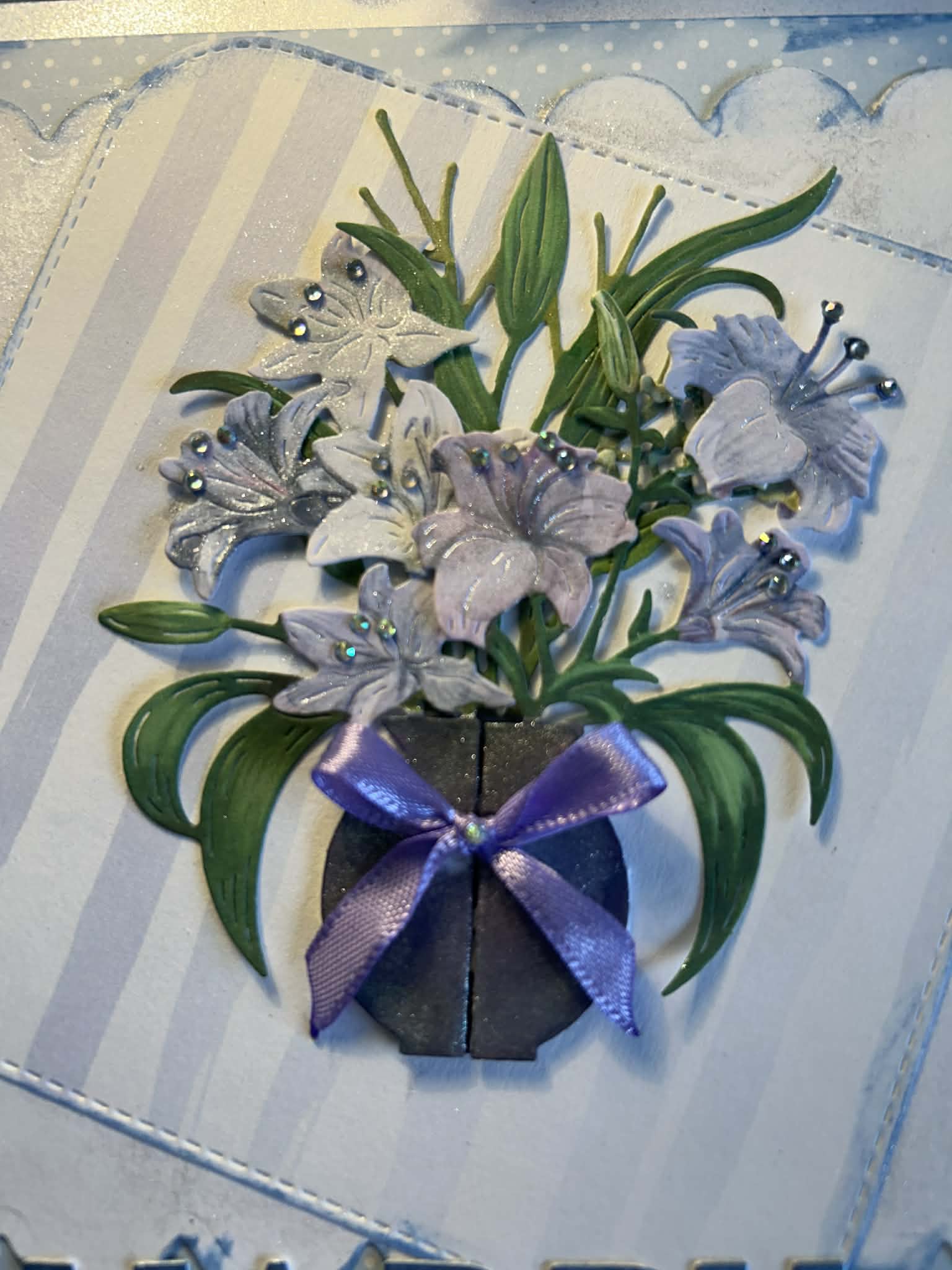Handmade Personalised Floral Birthday Card
