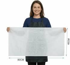 HDS White Embossed Disposable Towels 50 Pack 40CM x 80CM