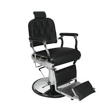 Salon Fit Chrysler Barber Chair Black with White Piping