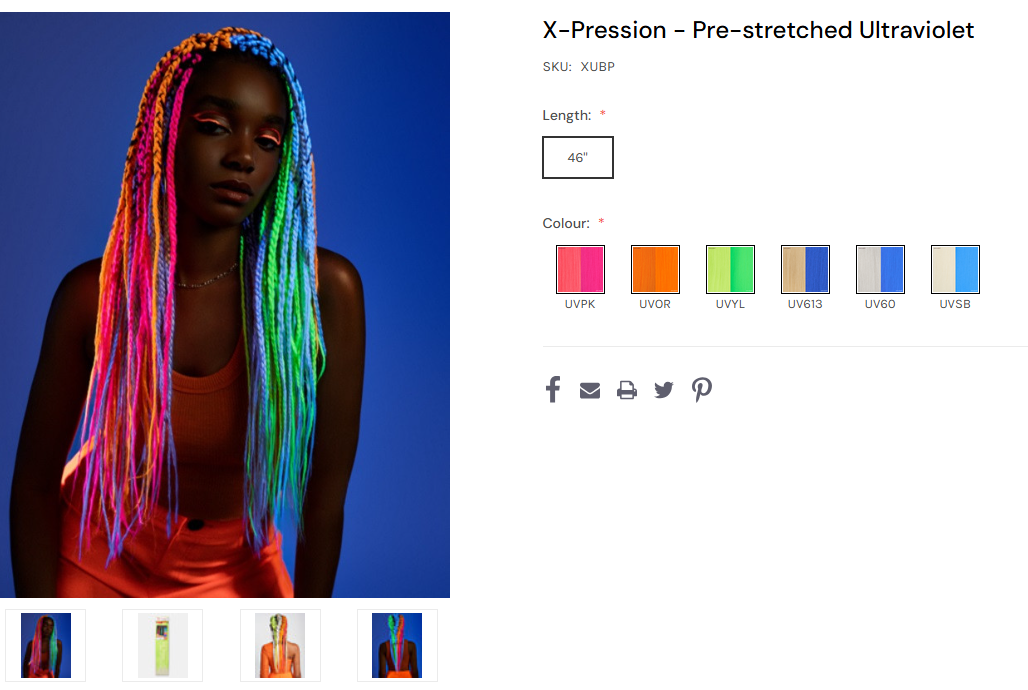 X-Pression - Pre-stretched Ultraviolet 46"