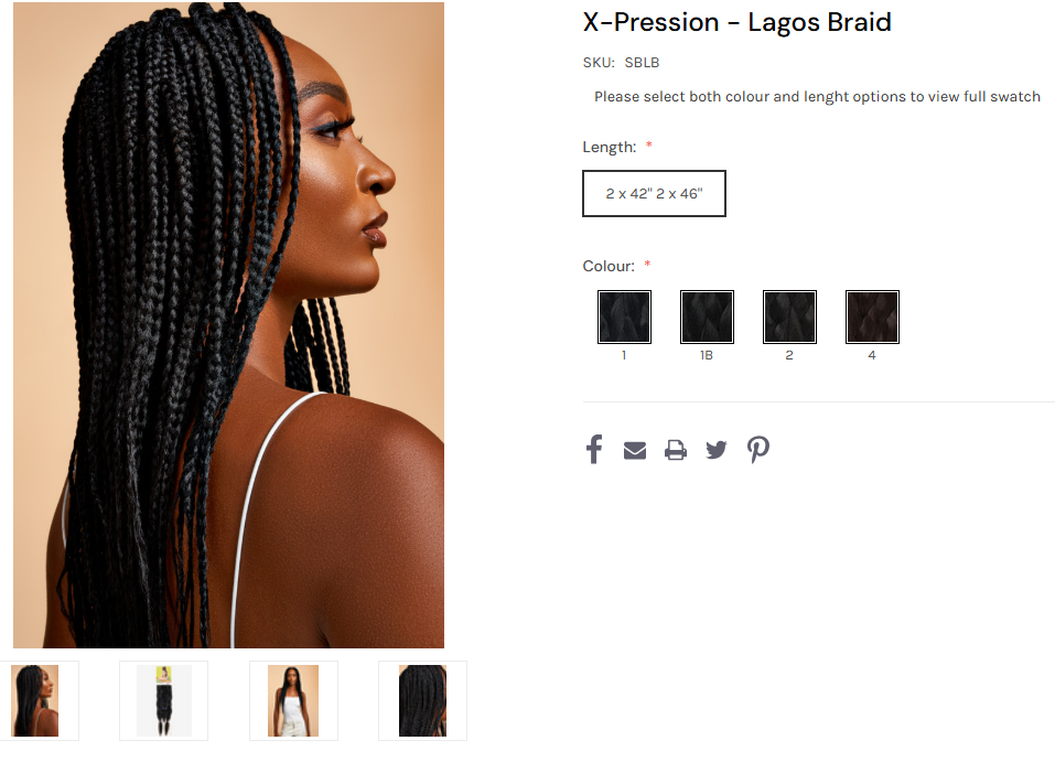 X-Pression - Lagos Braid2 x 42" 2 x 46"
