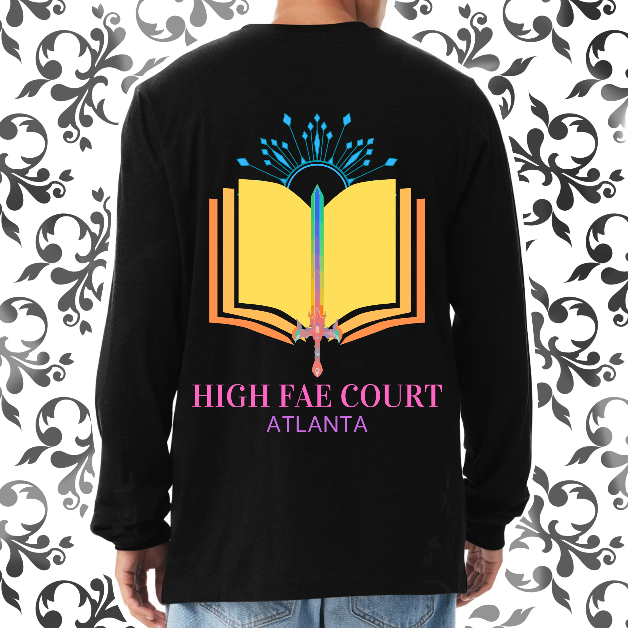 Crown & Sword, Glitter & Glow: Adult Long Sleeve TShirt (Bella+Canvas)