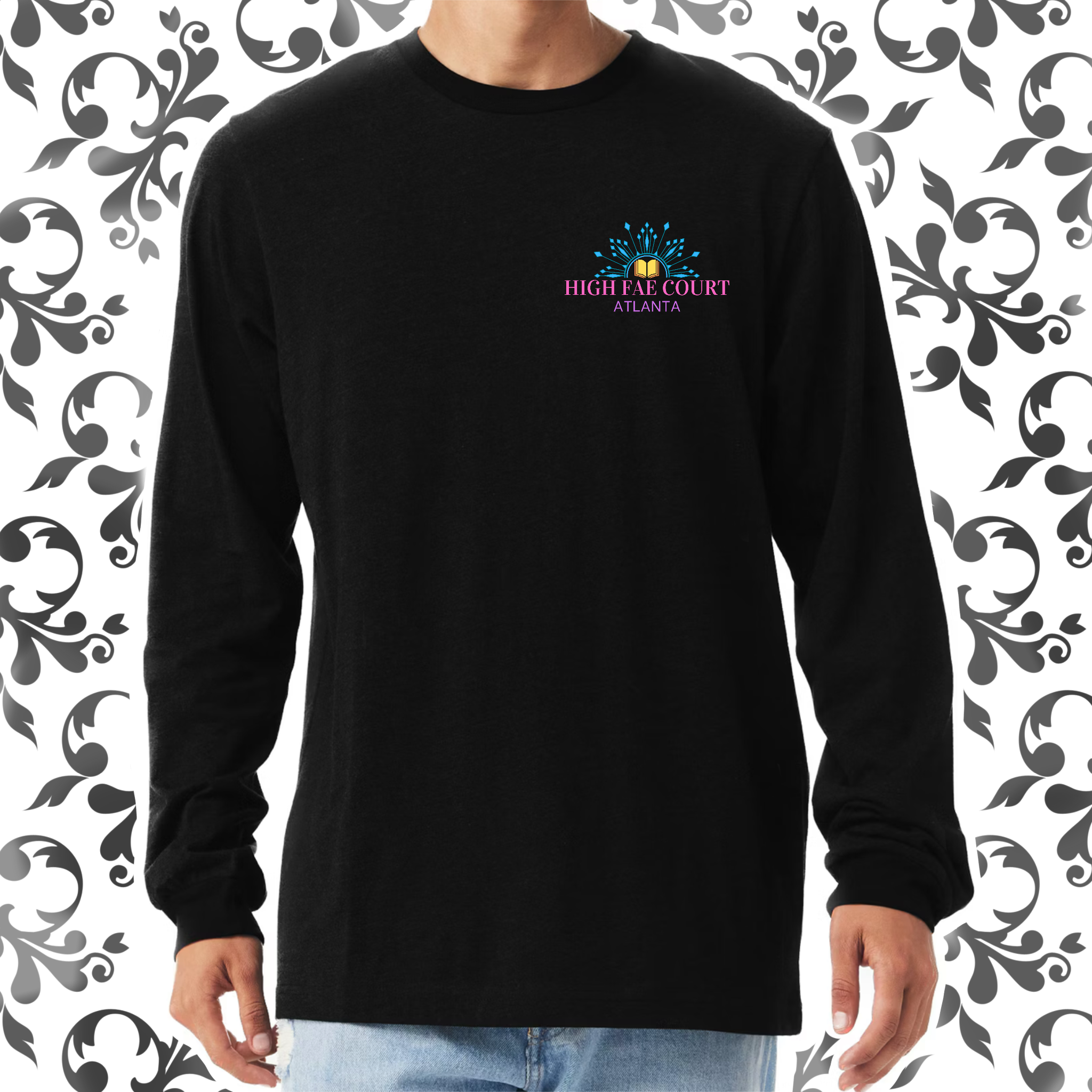 Crown & Sword, Glitter & Glow: Adult Long Sleeve TShirt (Bella+Canvas)