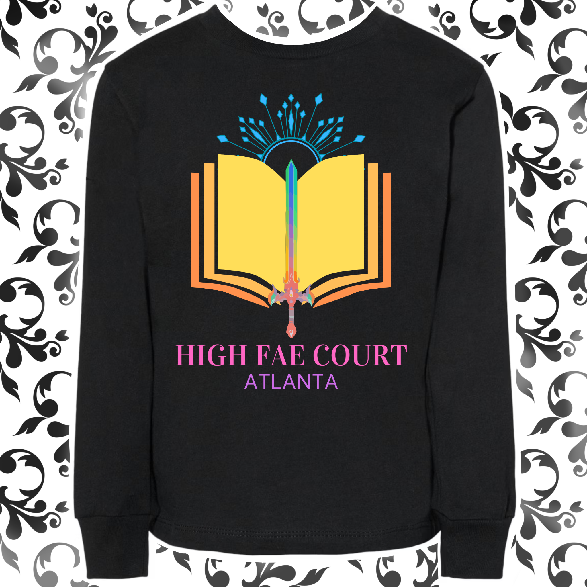 Crown & Sword, Glitter & Glow: Toddler Long Sleeve TShirt (Bella+Canvas)