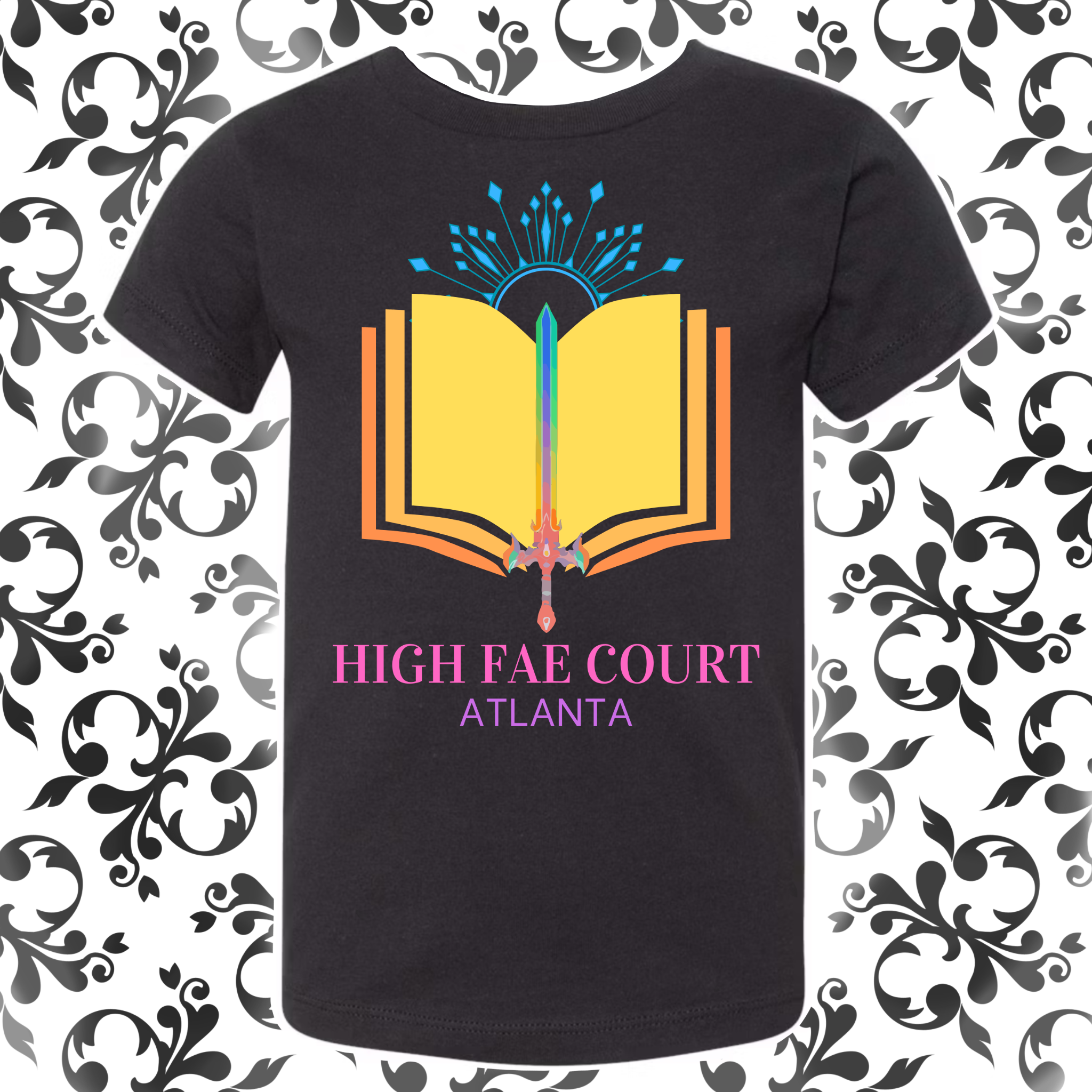 Crown & Sword, Glitter & Glow: Toddler TShirt (Bella+Canvas)