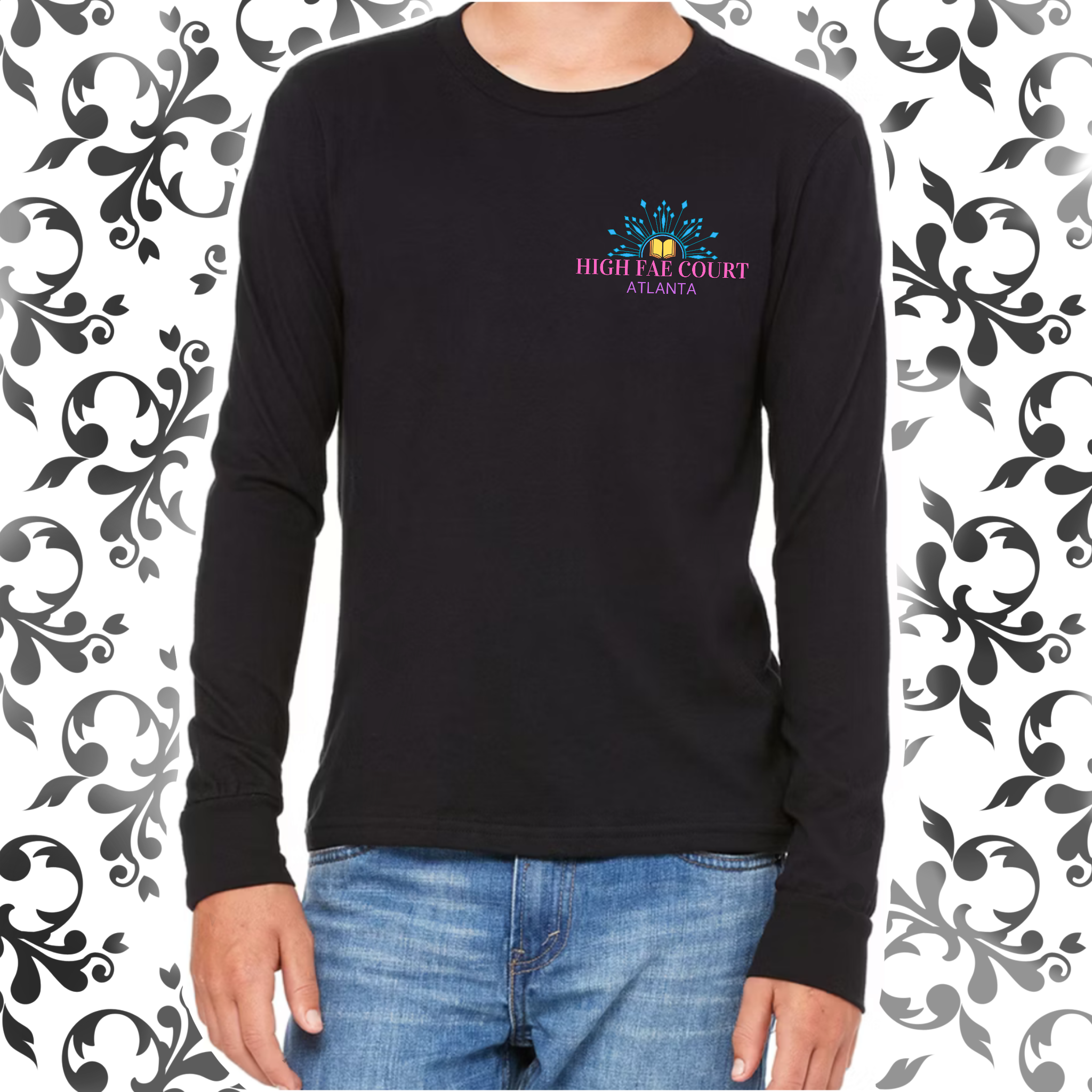 Crown & Sword, Glitter & Glow: Youth Long Sleeve TShirt (Bella+Canvas)